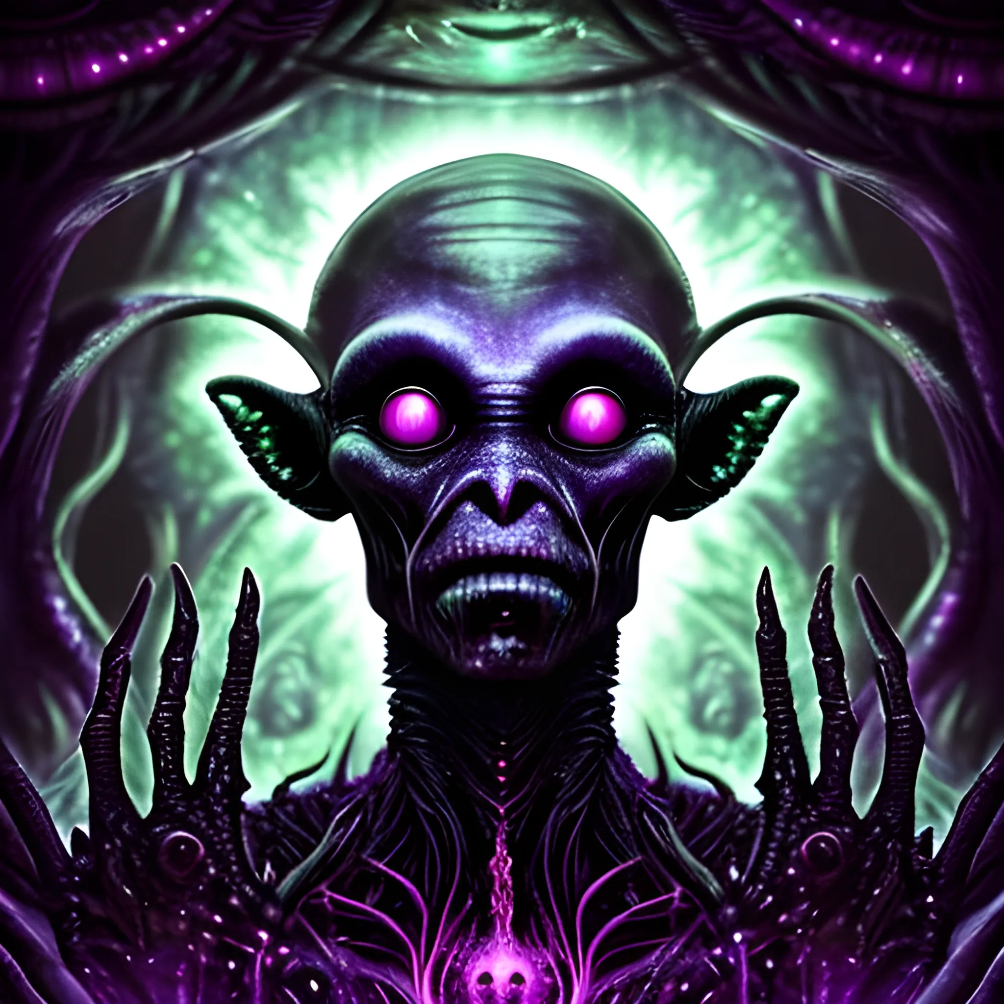 dark, trippy, fantasy, spiritual, universe, monstrous, alien, human, unreal, peace