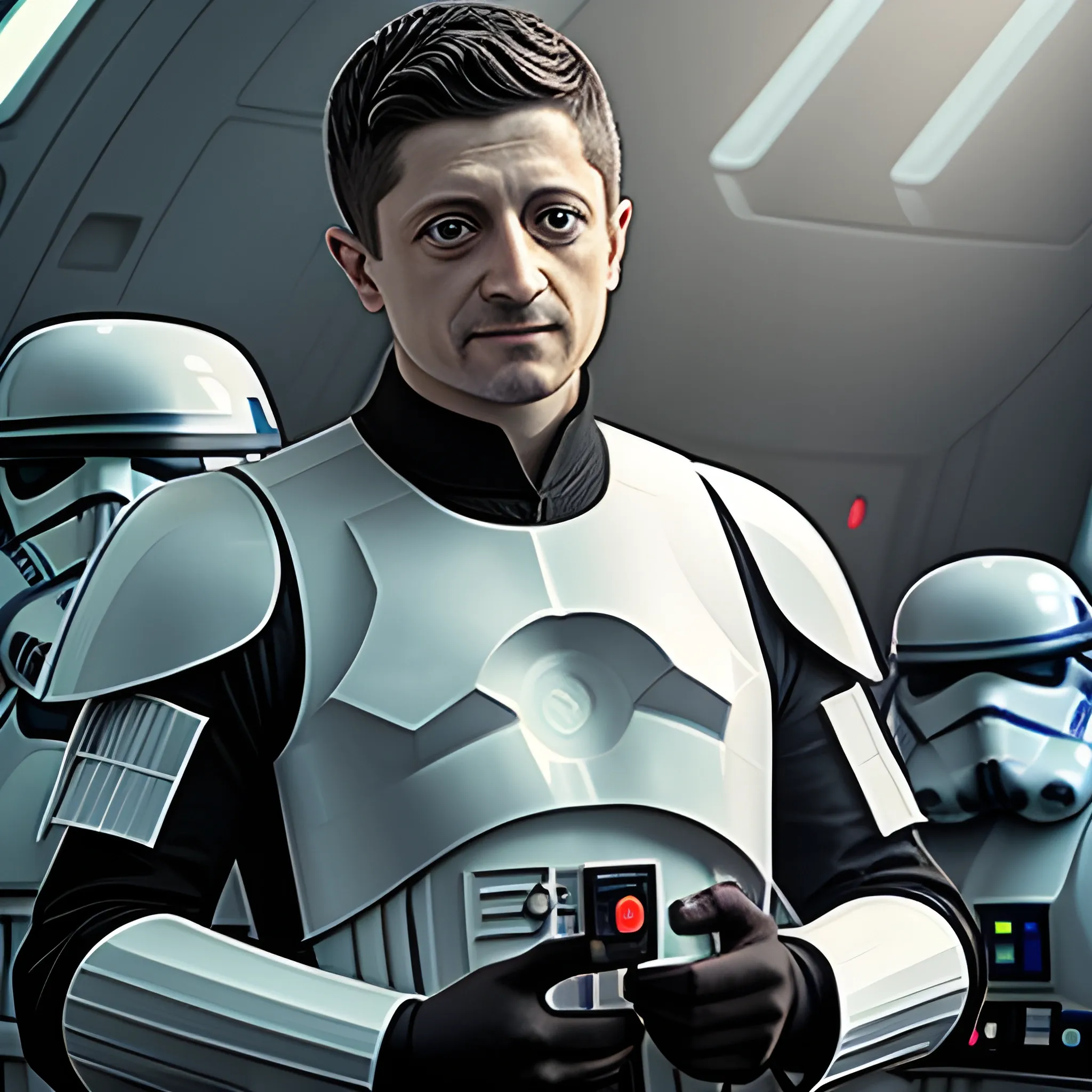 Vladimir Zelensky in the image Jedi of the movie Star Wars