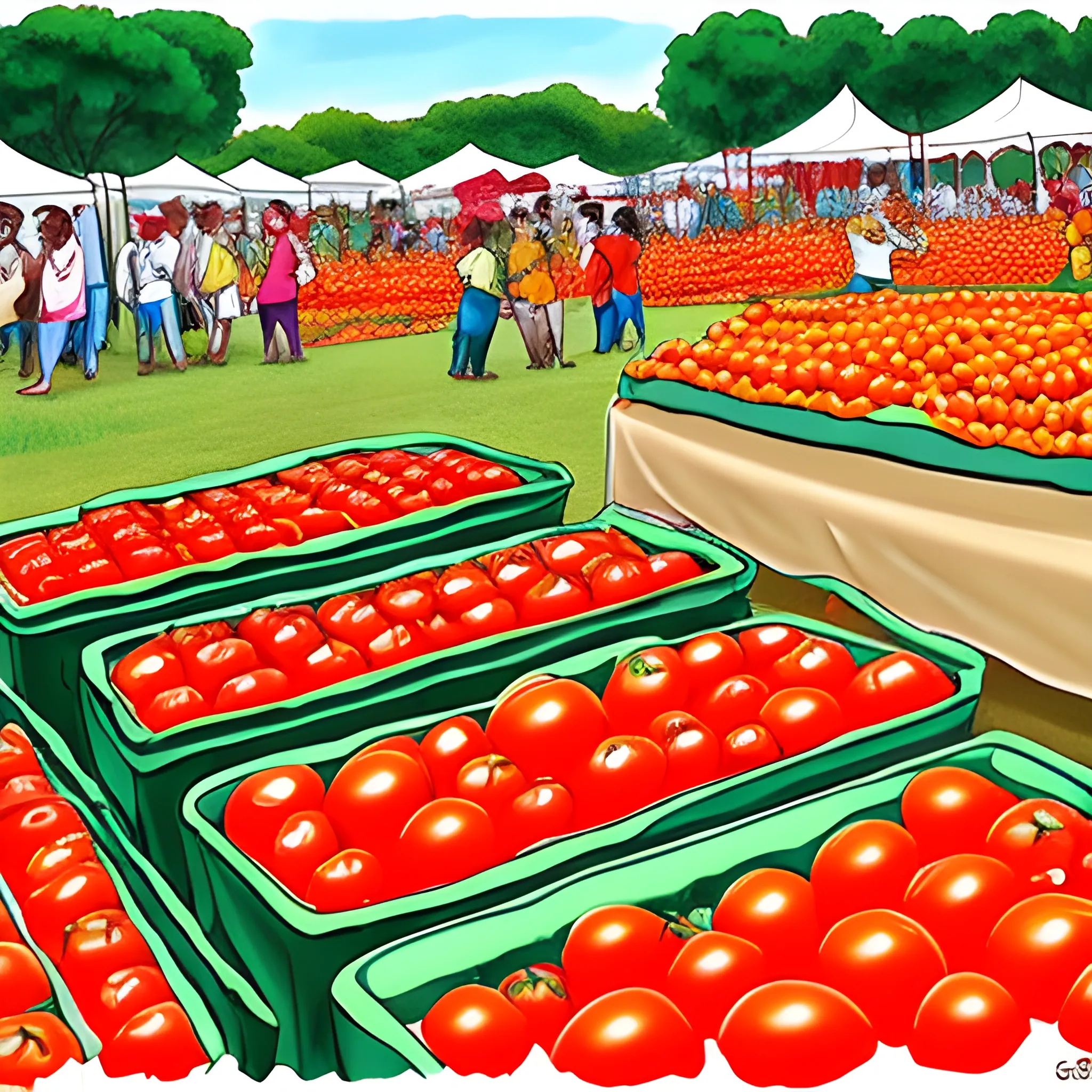 tomato festival, Cartoon