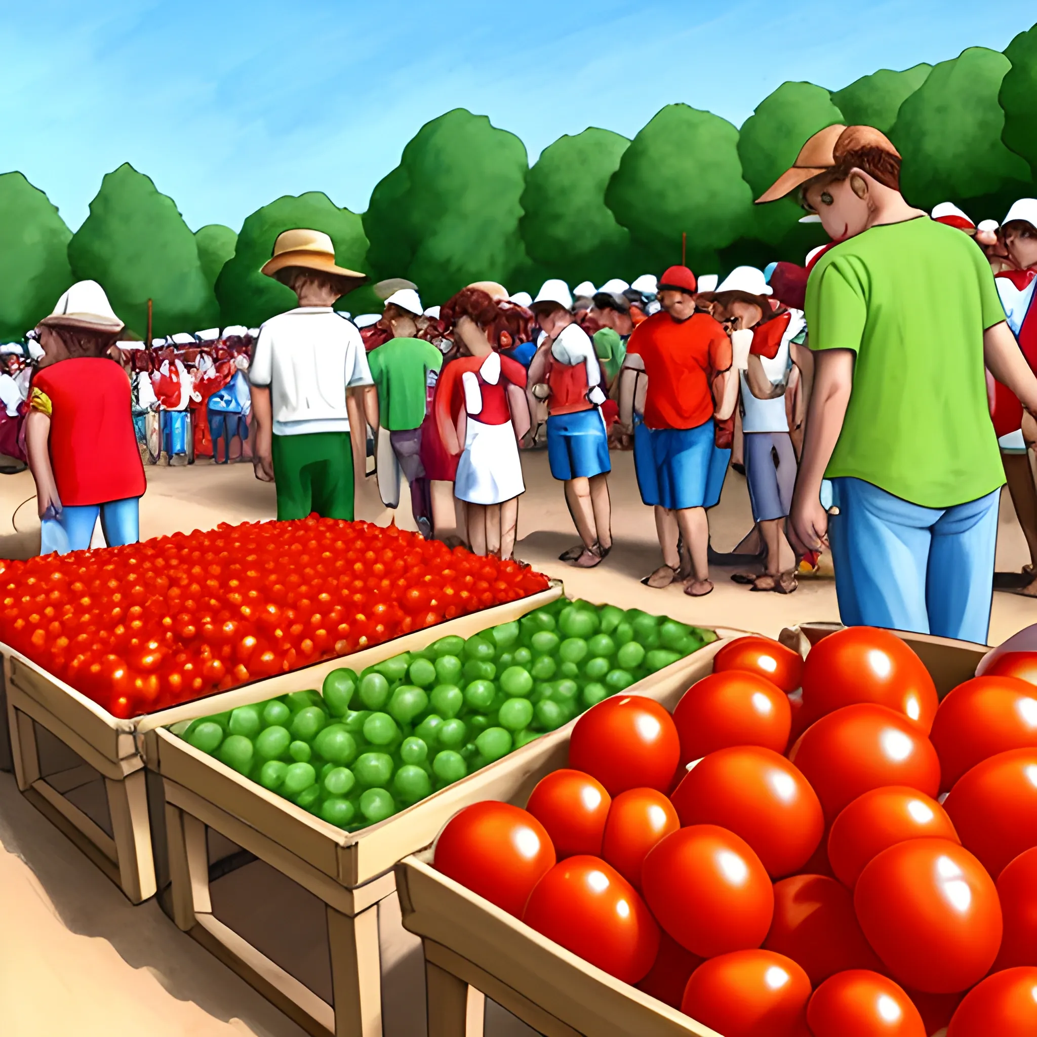 tomato festival, Cartoon