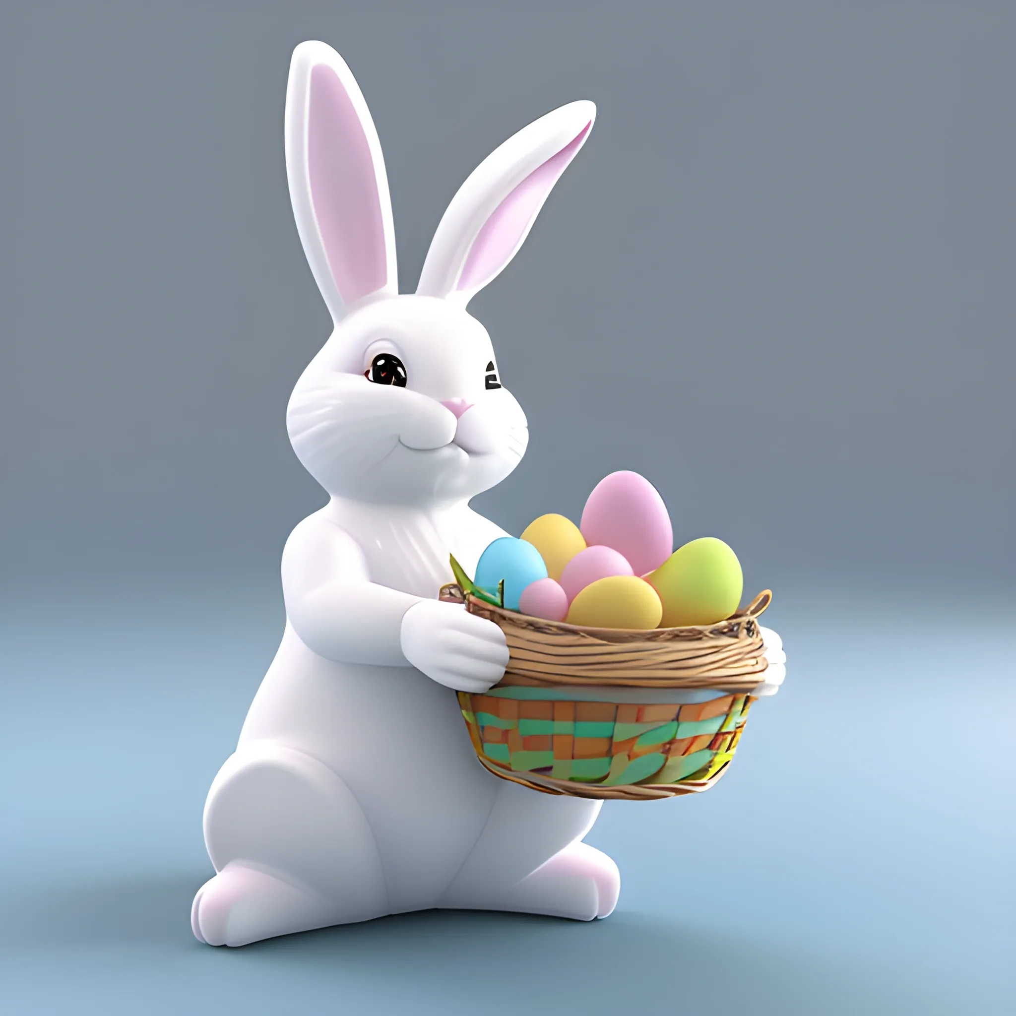 Funny easter bunny, 3D