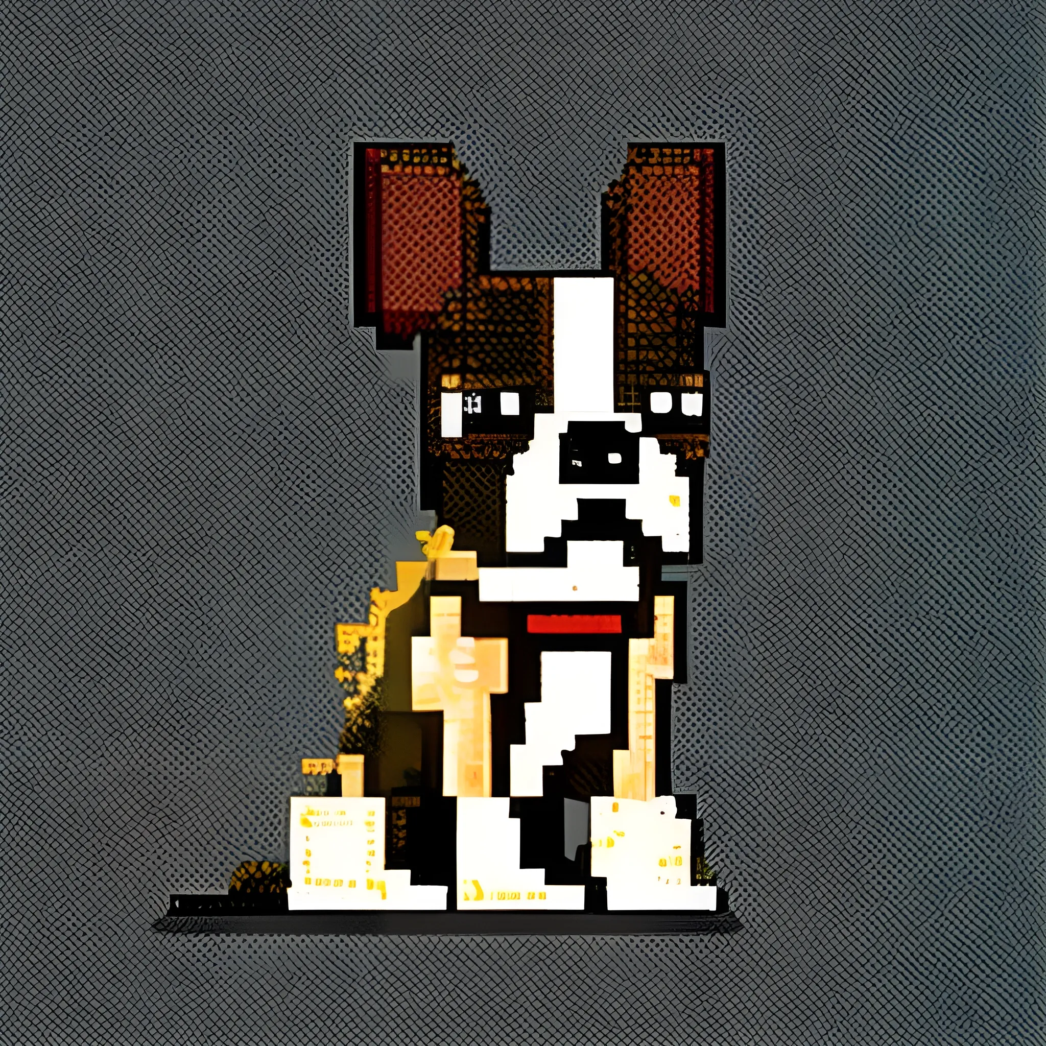 Boston Terrier, Metal Slug Pixel Art Style