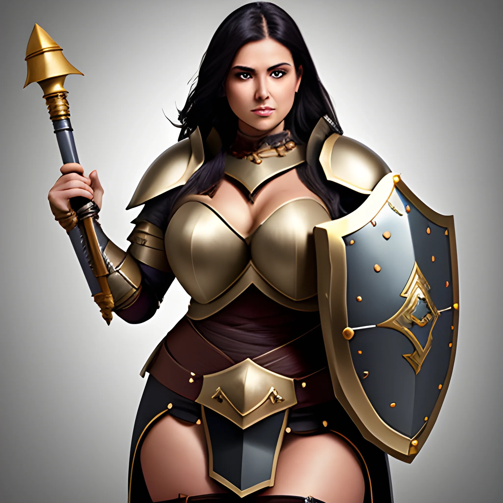 sexy exotic stunning dark haired female beauty in plate armour c... -  Arthub.ai