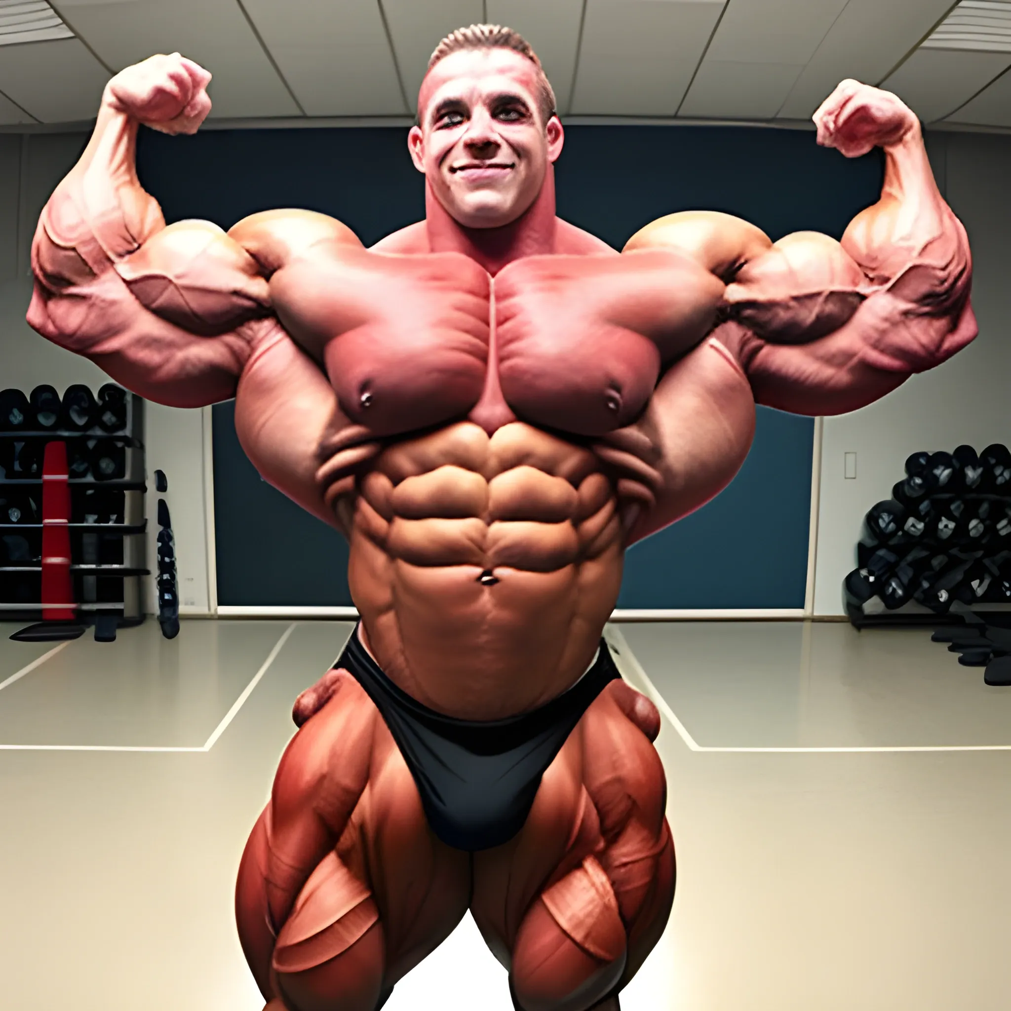 3-meter bodybuilder with a beautiful muscle morph, flex their massive 3000 lbs, BODY MONSTER MUSCLE,

