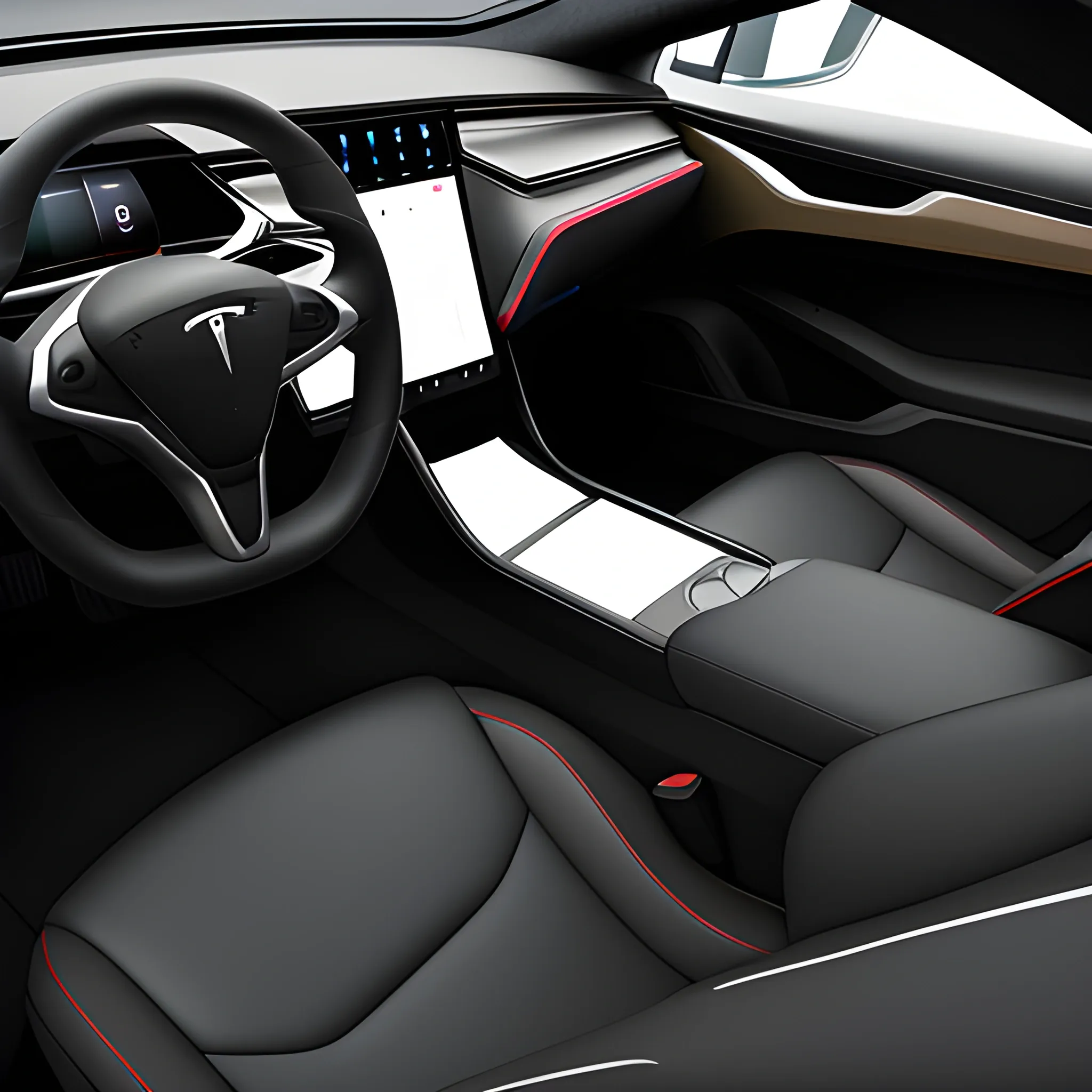 Tesla Sedan Concept Futuristic Design Innovative High end Aut 