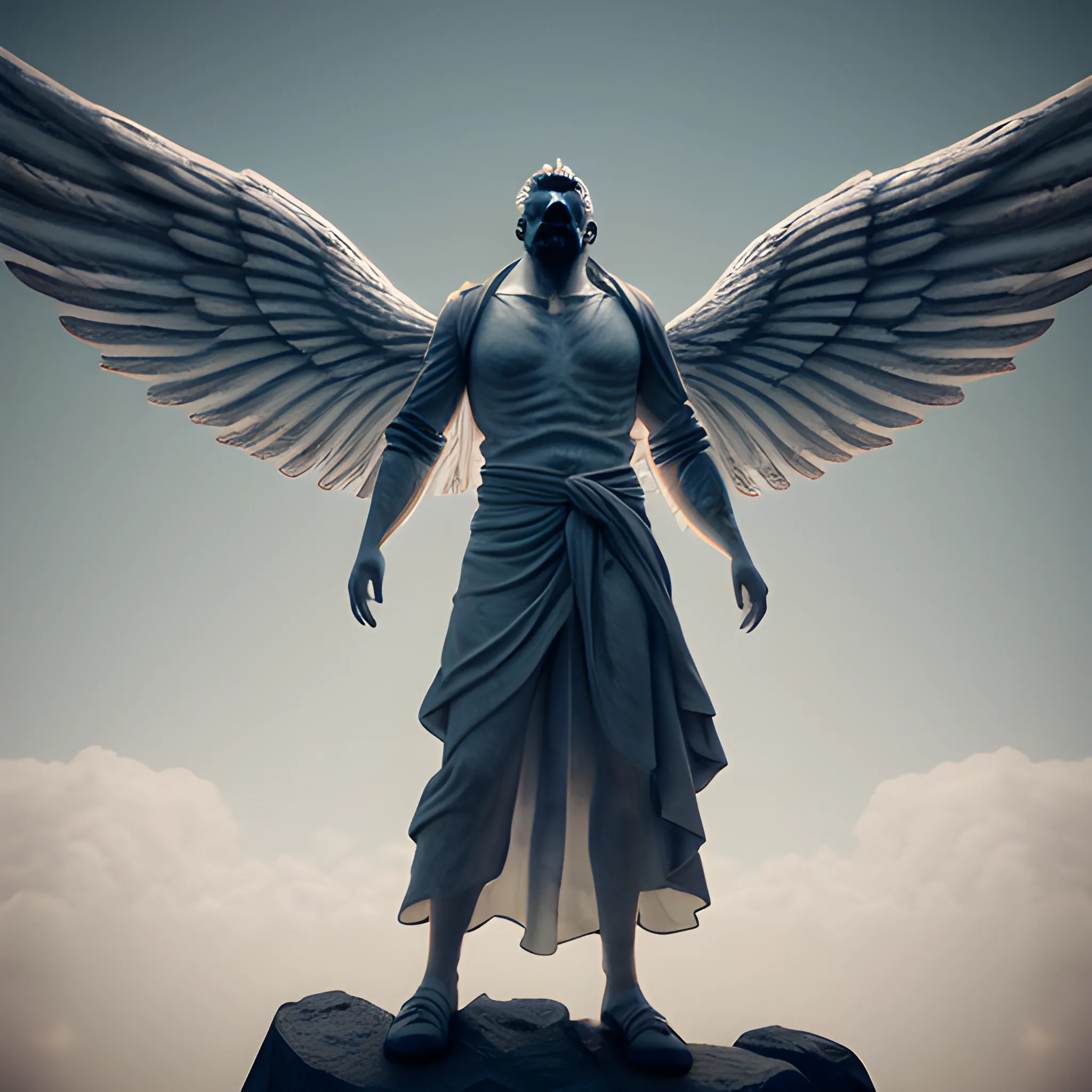 angel and demon hovering over mans shoulders, 8K, Unreal Engine 5, Octane Render, Photorealistic, HDR, By Cosmicwonder, Depth Of Field, Ultra-Realistic, 3D, pastel colors