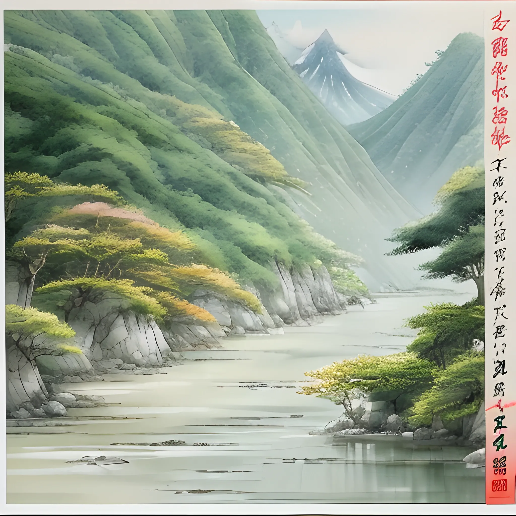 绘制一个漂亮的图片，包含上述花的样式, Water Color