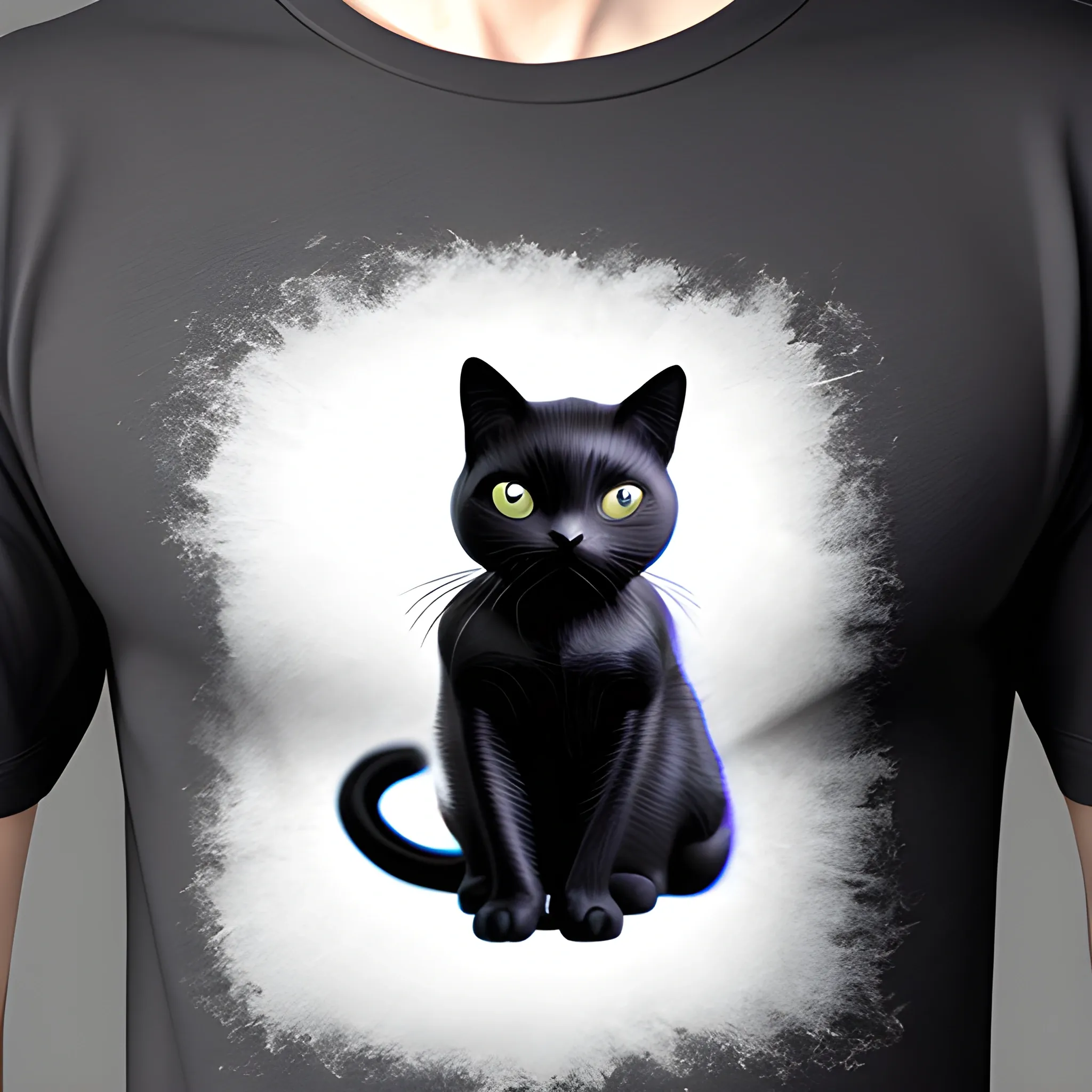 Black Cat Holding On Essential, unique design for tshirts,, 3D