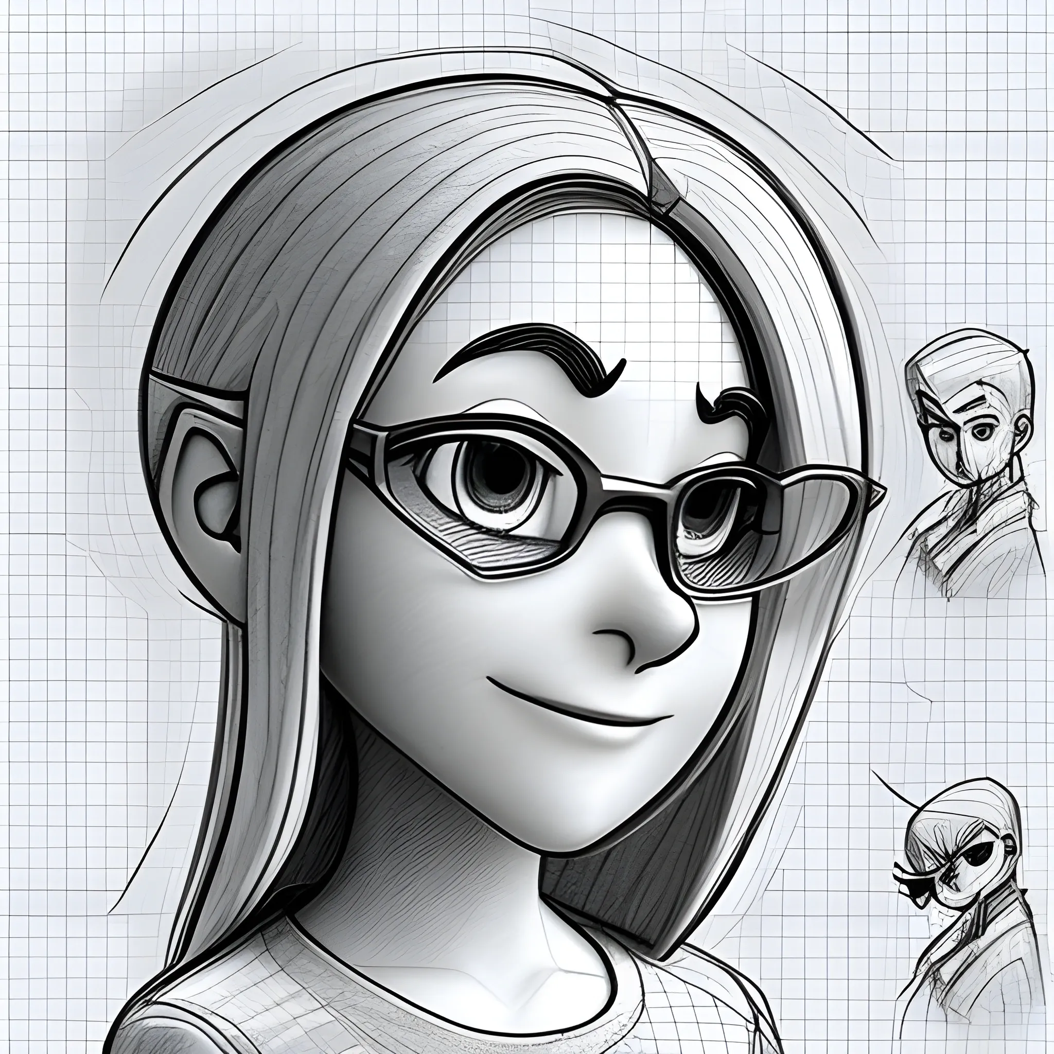 , Pencil Sketch, Cartoon, 3D, Cartoon, Pencil Sketch