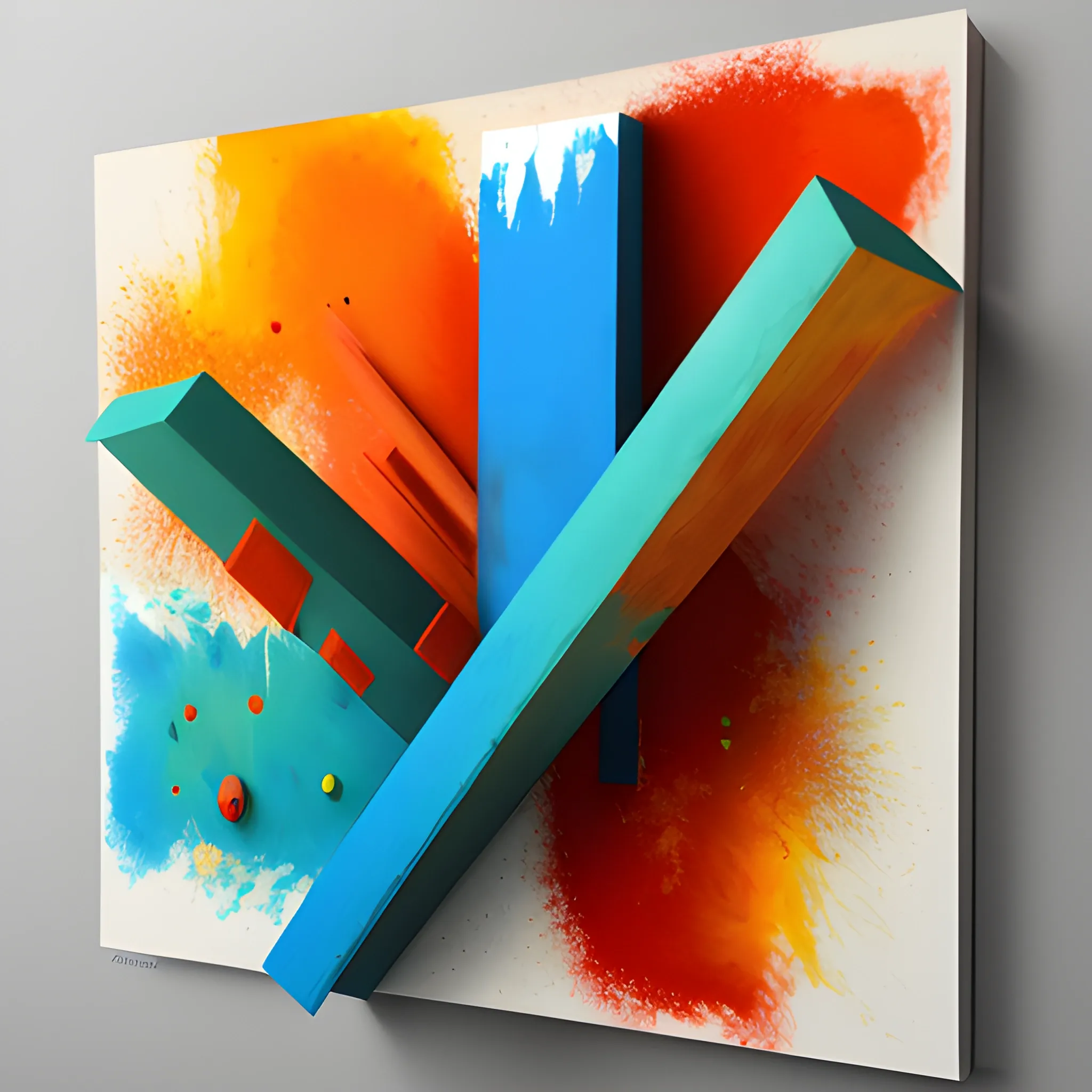 abstract painting, 3D