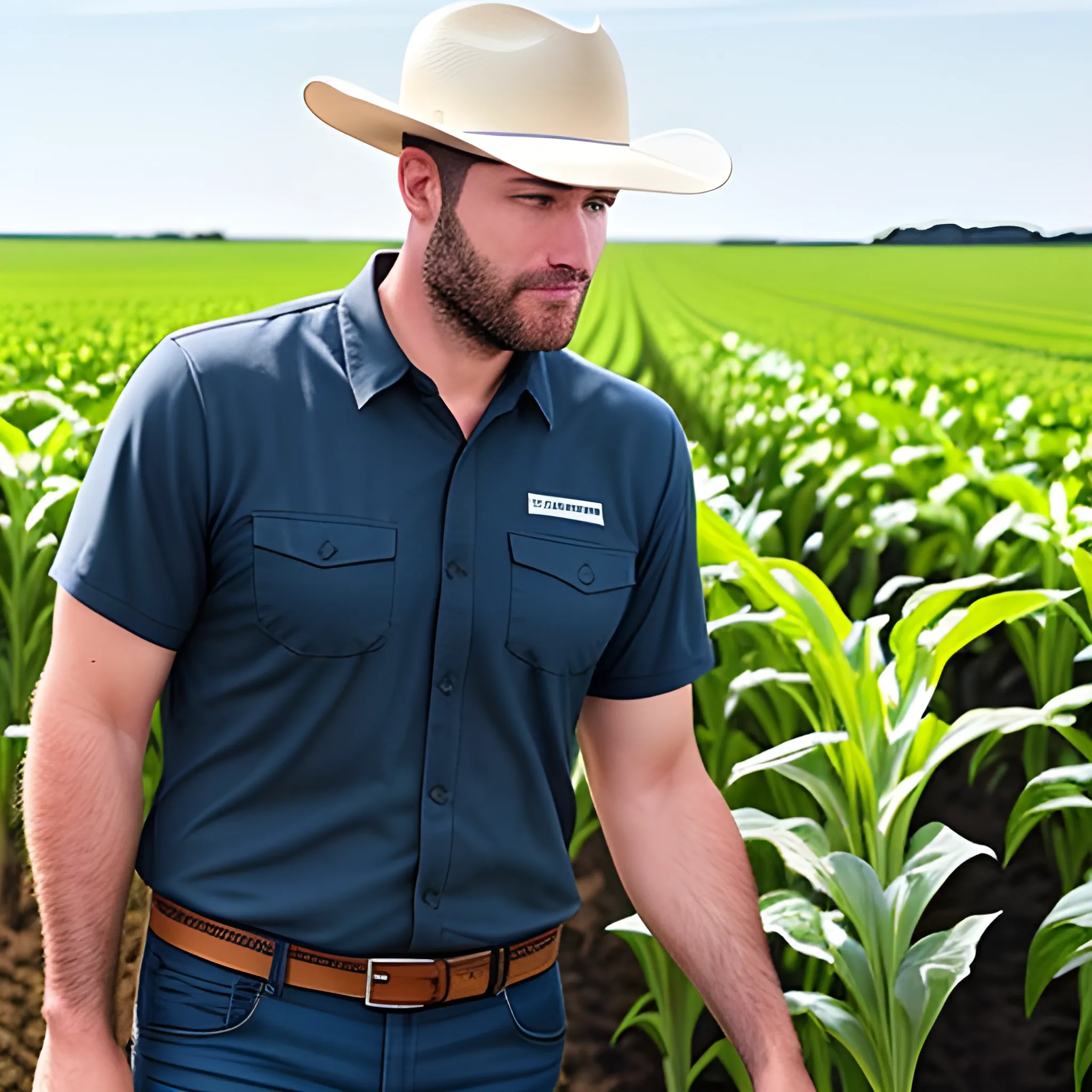 A young boy  working in agriculture
