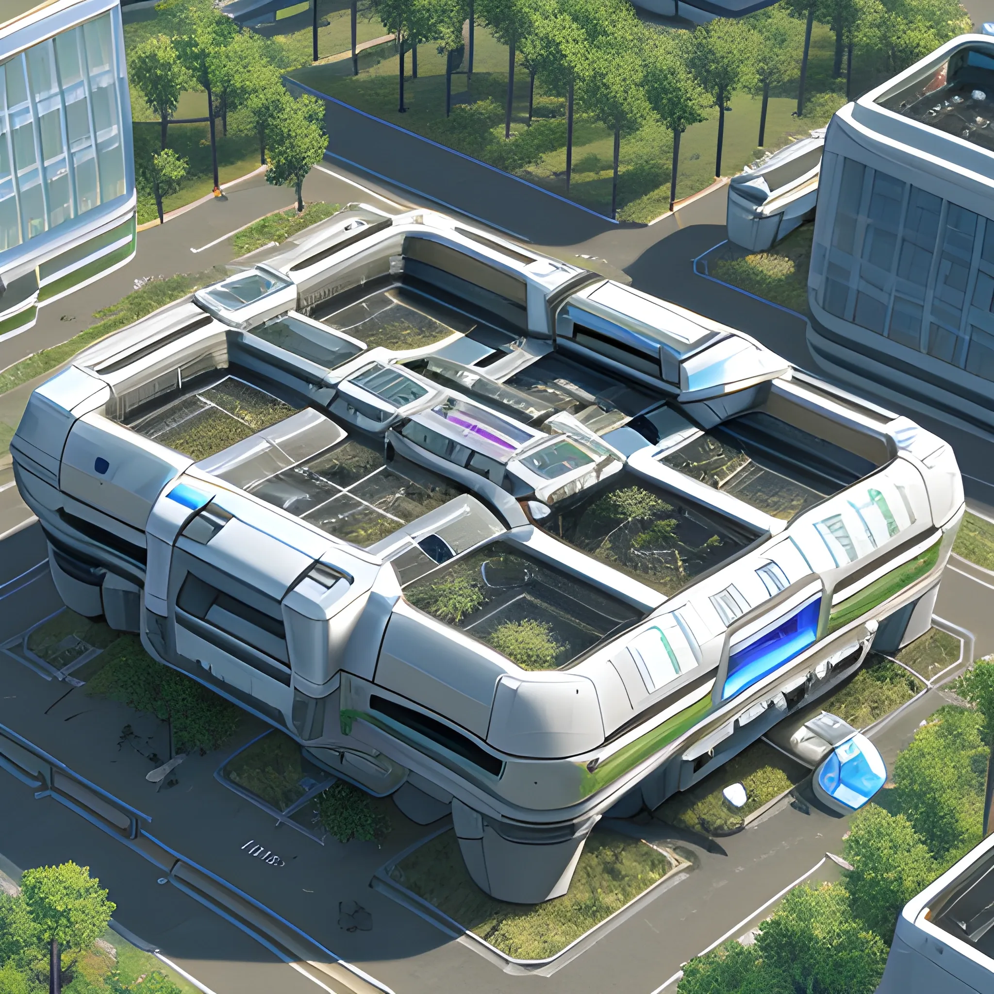 anno 2205 style, temperate, sunny, clear sky, top-down view, bio laboratory plant made of metal black structures, white plastic material, many glass, scratches,
mechanisms, wires, stains on the walls, high level of detail, people, futuristic, beautiful, Realistic proportions, attention to detail