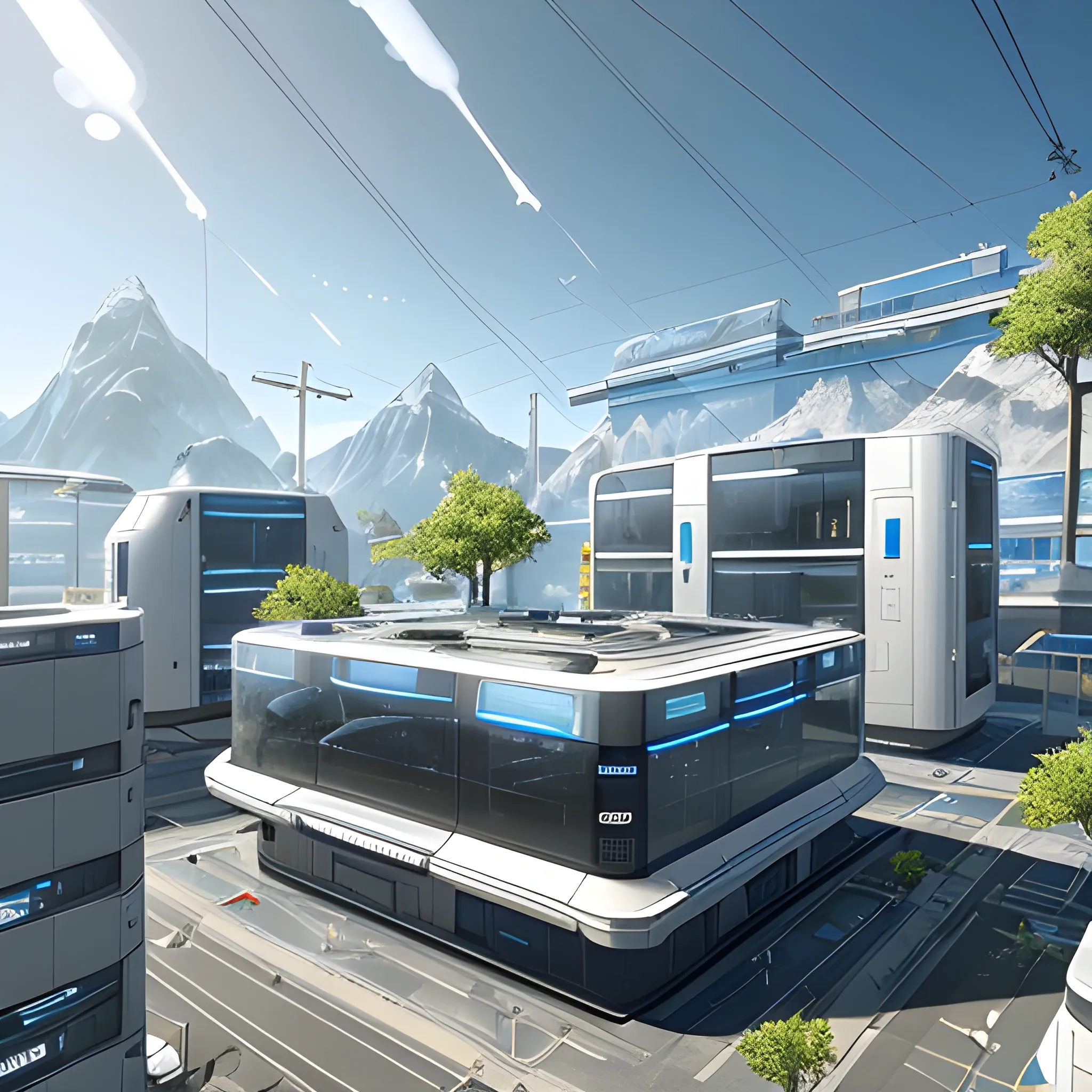 anno 2205 style, temperate, sunny, clear sky, top-down view, bio laboratory made of metal black structures, white plastic material, many glass, scratches,
mechanisms, wires, stains on the walls, high level of detail, people, futuristic, beautiful, Realistic proportions, attention to detail