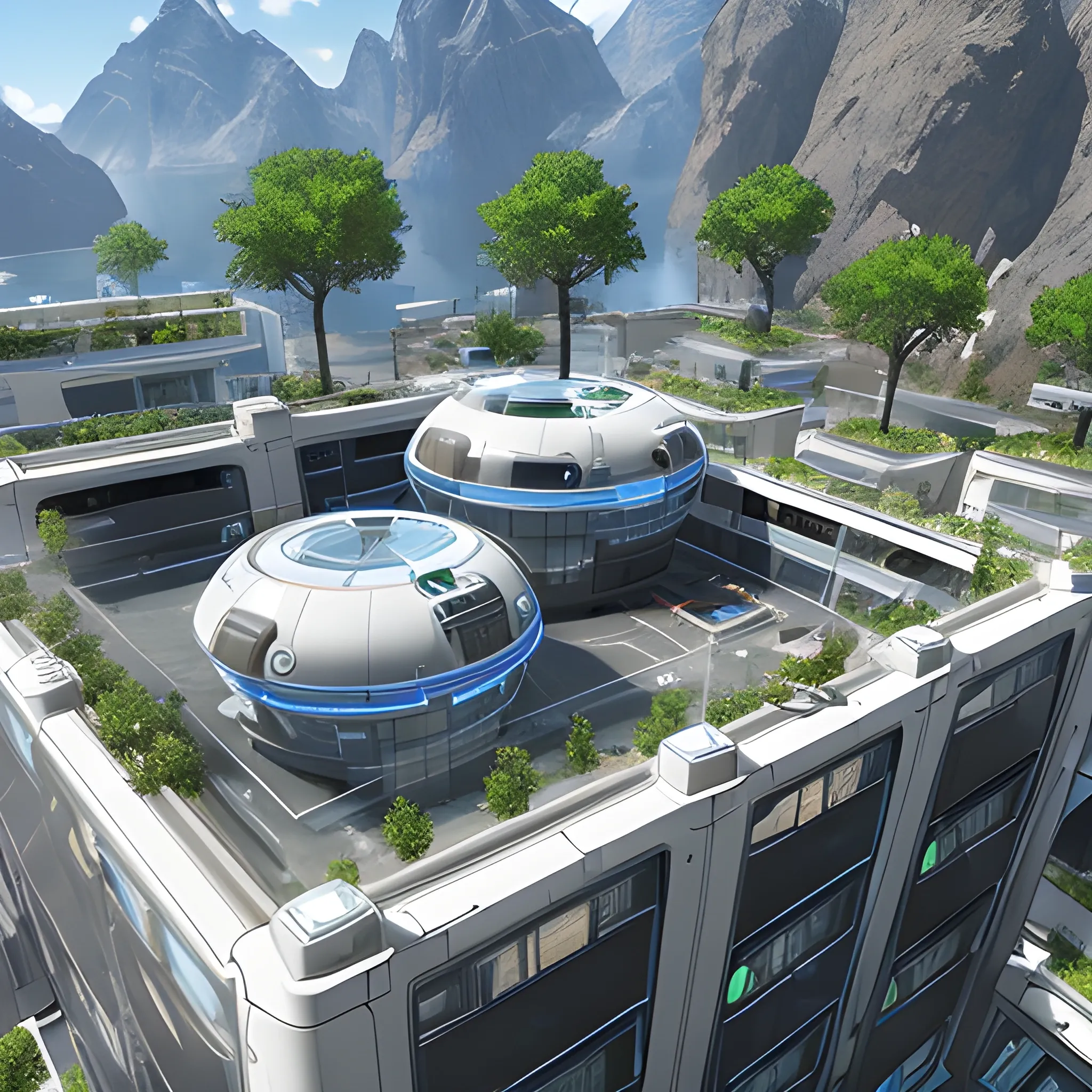 anno 2205 style, temperate, sunny, clear sky, top-down view, bio laboratory made of metal black structures, white plastic material, many glass, scratches,
mechanisms, wires, stains on the walls, high level of detail, people, futuristic, beautiful, Realistic proportions, attention to detail