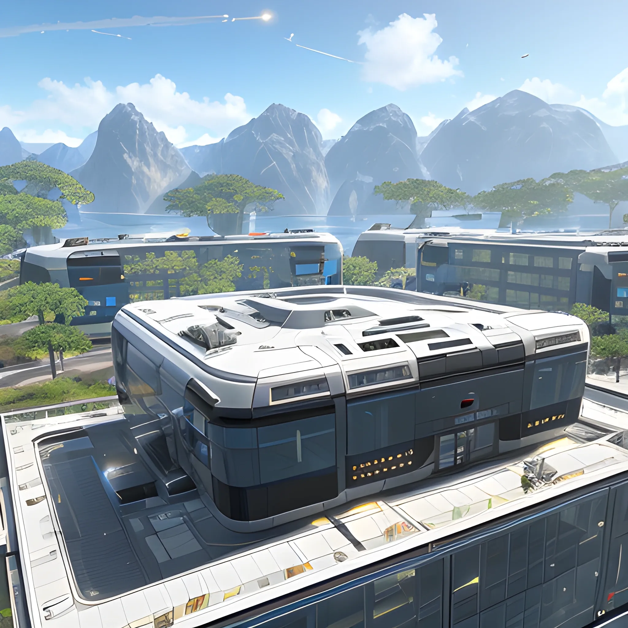 anno 2205 style, temperate, sunny, clear sky, top-down view, bio laboratory made of metal black structures, white plastic material, many glass, scratches,
mechanisms, wires, stains on the walls, high level of detail, people, futuristic, beautiful, Realistic proportions, attention to detail