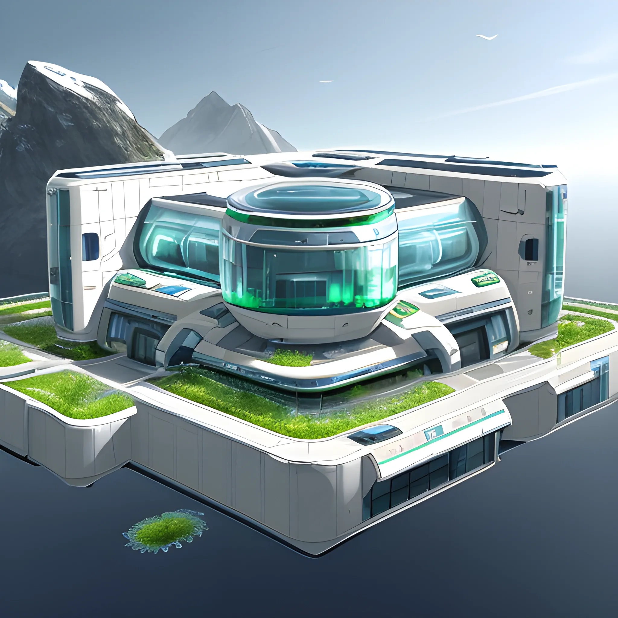 anno 2205 style, temperate, day, clear sky, top-down view, bio laboratory made of metal black structures, white plastic material, many glass, clean vision, 
minimalism, clean drawing, large flasks with green algae in liquid,
green algae,
mechanisms, wires, stains on the walls, high level of detail, people, futuristic, beautiful, Realistic proportions, attention to detail


