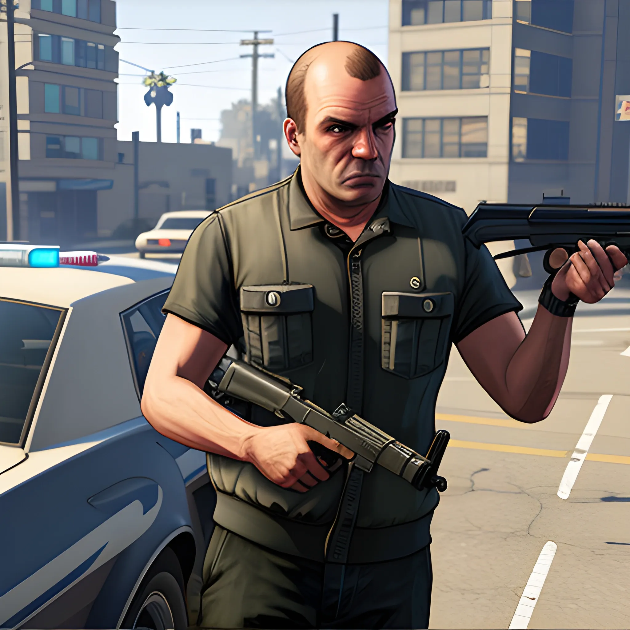 GTA 5, Bank, police, shoot, Realistic proportions, attention to detail
gameplan


