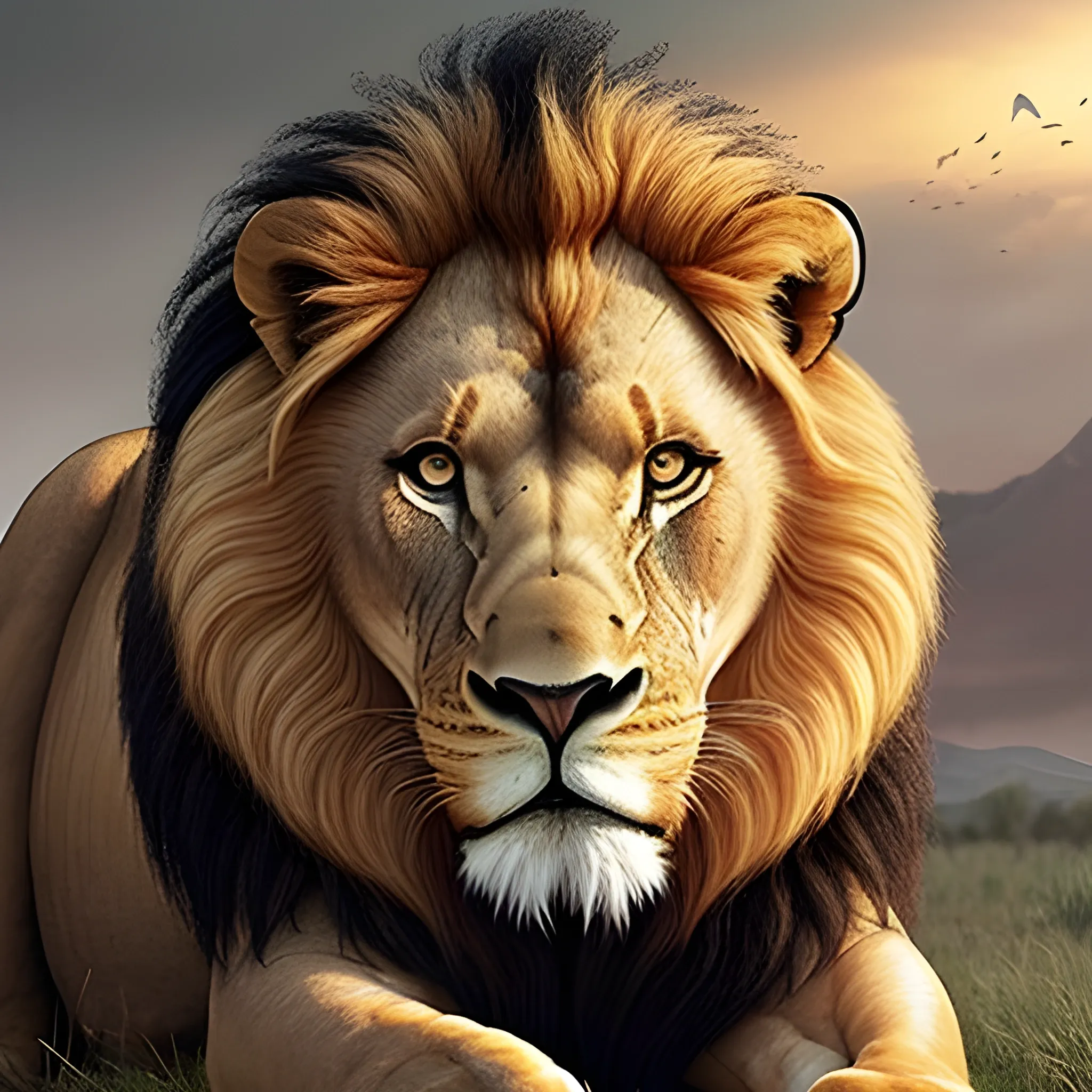 Strong lion, wordwar, army, dangerous 