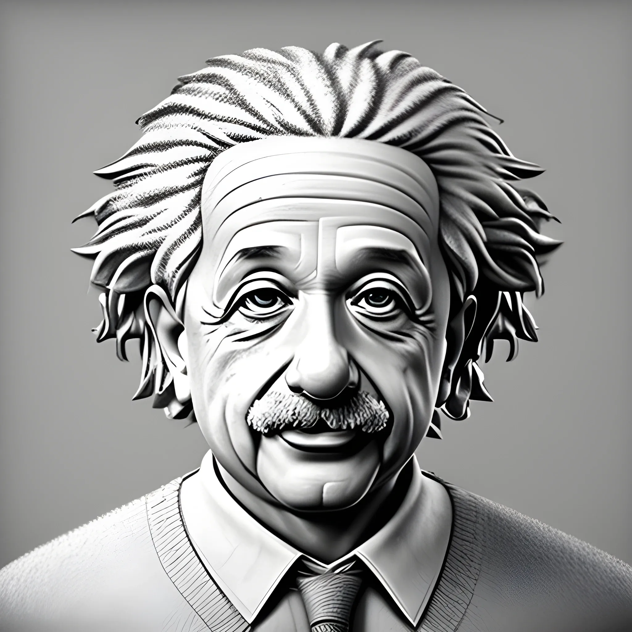 Albert Einstein
, 3D, Pencil Sketch