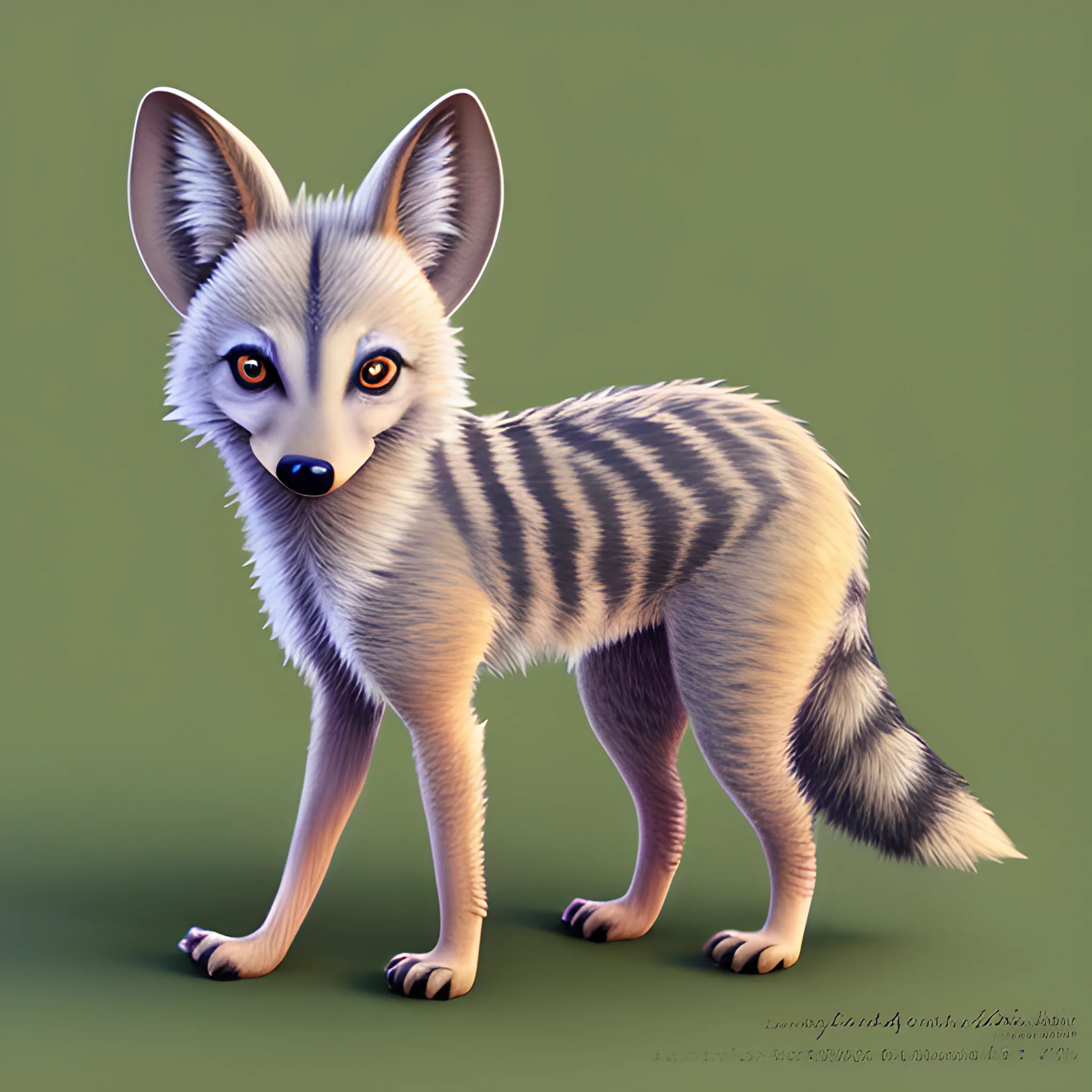 Cute anthro Aardwolf