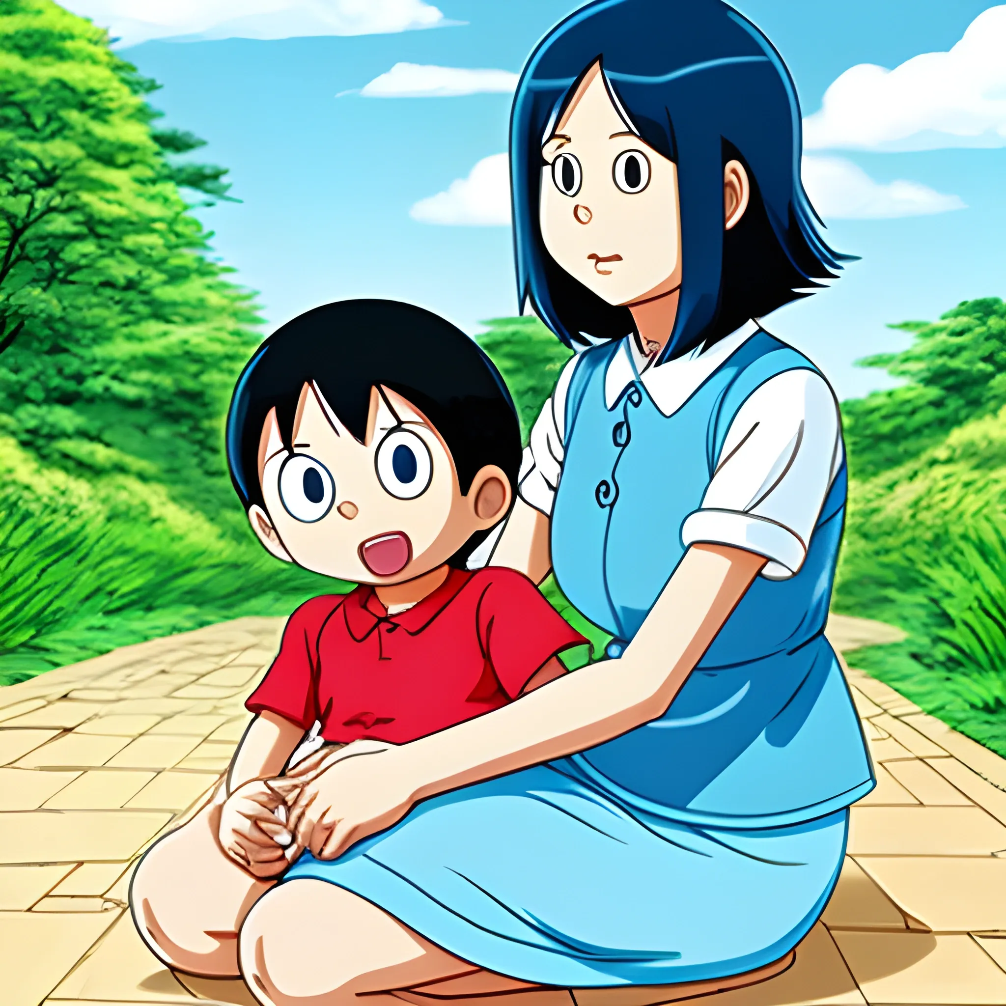 doraemon image with mom
