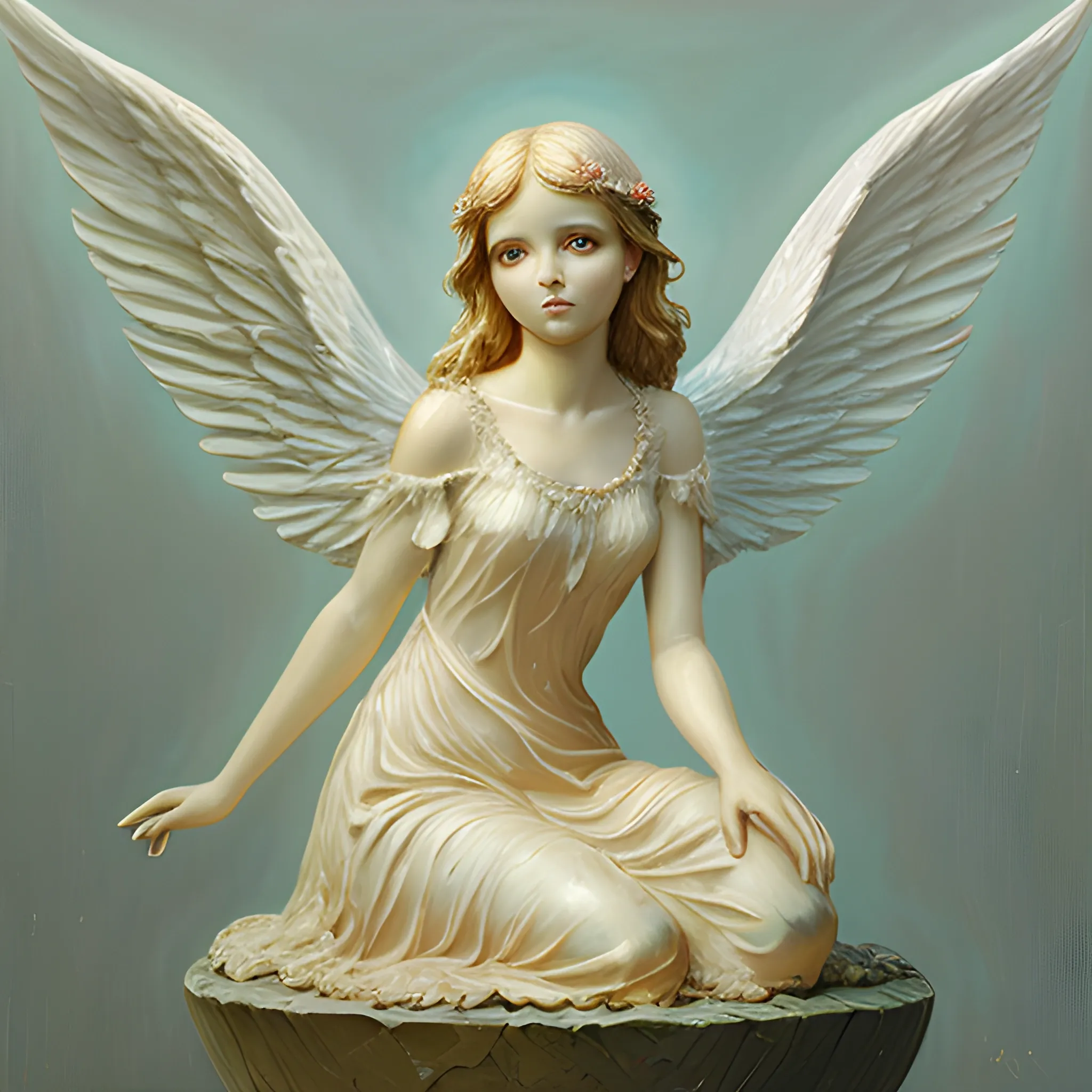 beautif angel,Oil Painting, 3D