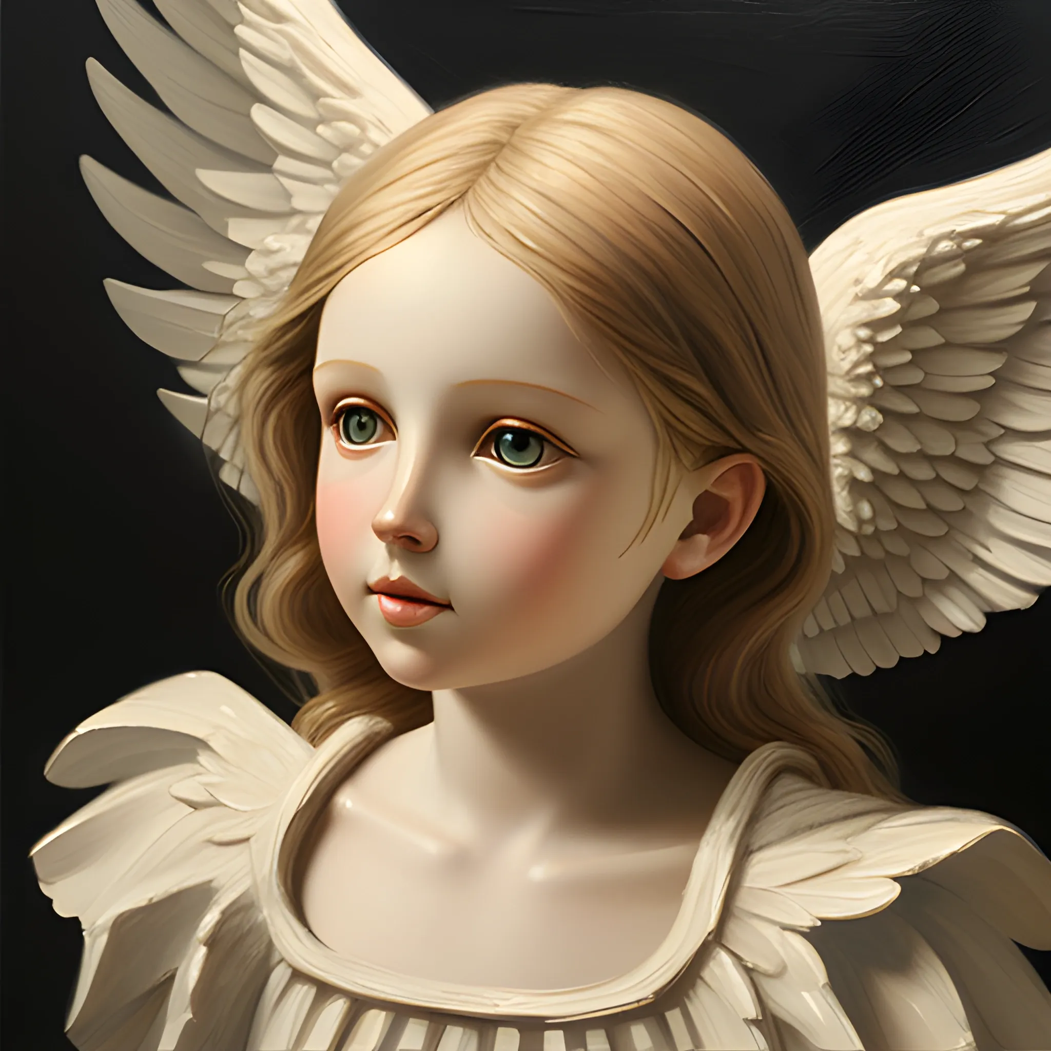 beautiful angel,Oil Painting, 3D