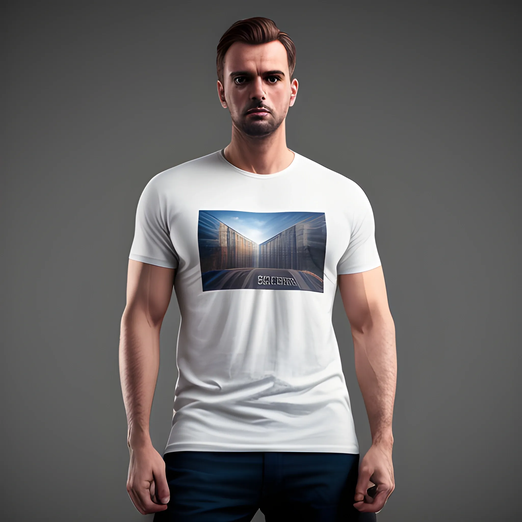 Best Quality, Masterpiece, Ultra High Resolution, (Realisticity:1.4), Original Photo, Cinematic Lighting, 1man, college school student,wearing T-shirt