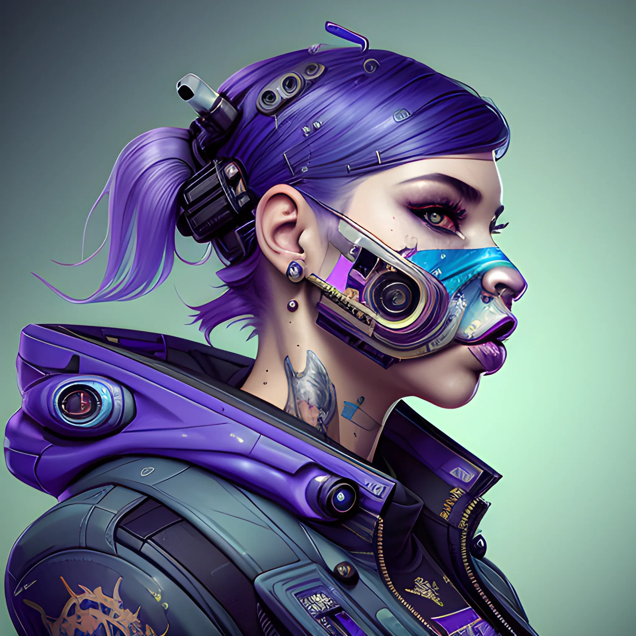 a beautiful portrait of a cute cyberpunk carp, by sandra chevrier and greg rutkowski and wlop, purple blue color scheme, high key lighting, volumetric light, digital art, highly detailed, fine detail, intricate, ornate, complex, octane render, unreal engine, photorealistic 