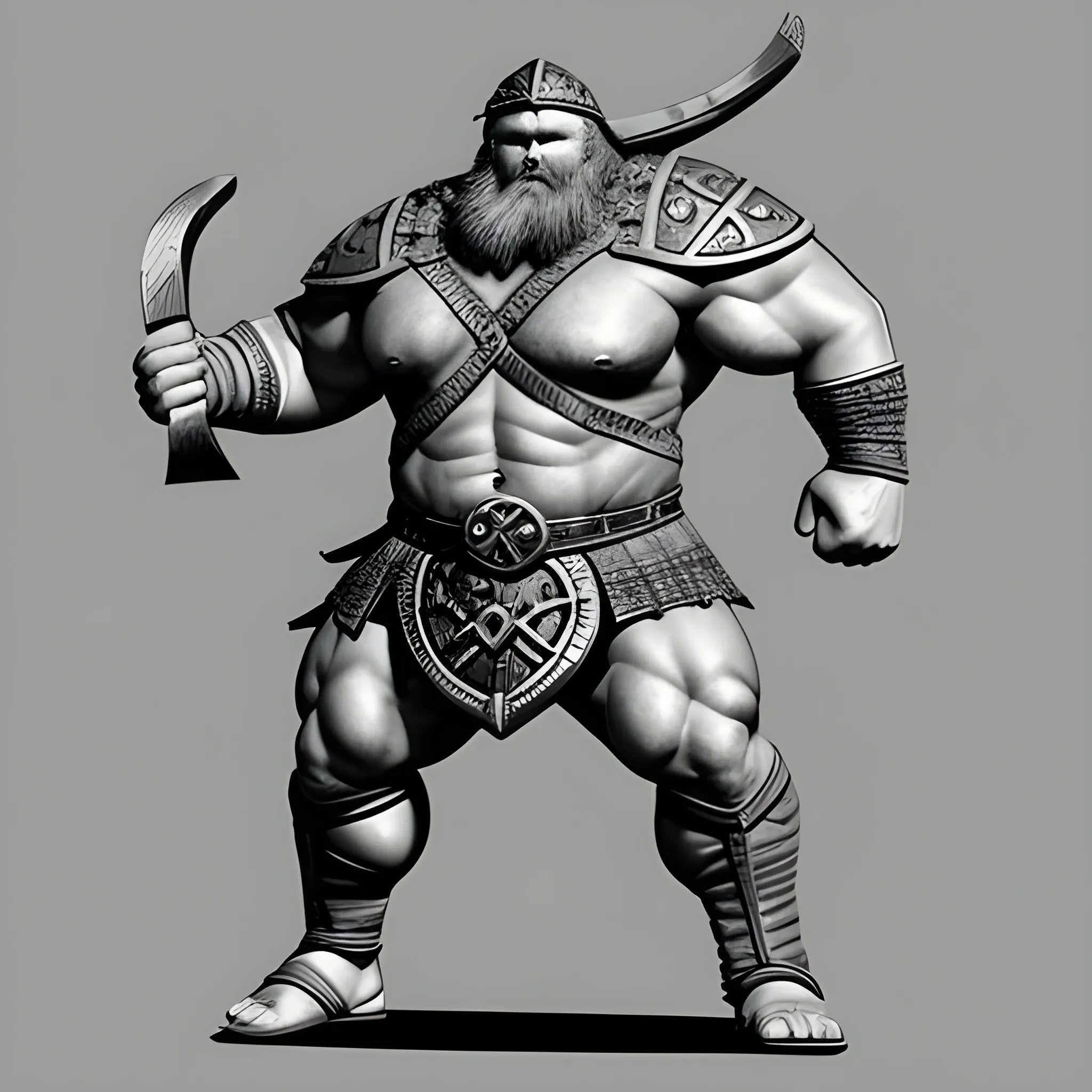 Viking Warrior, strong, big, muscular. Unarmored and unarmed. facesing directly at camera. full body shot. reference pose. back and front view. , Pencil Sketch, The character's arms and legs are spread out to the sides.