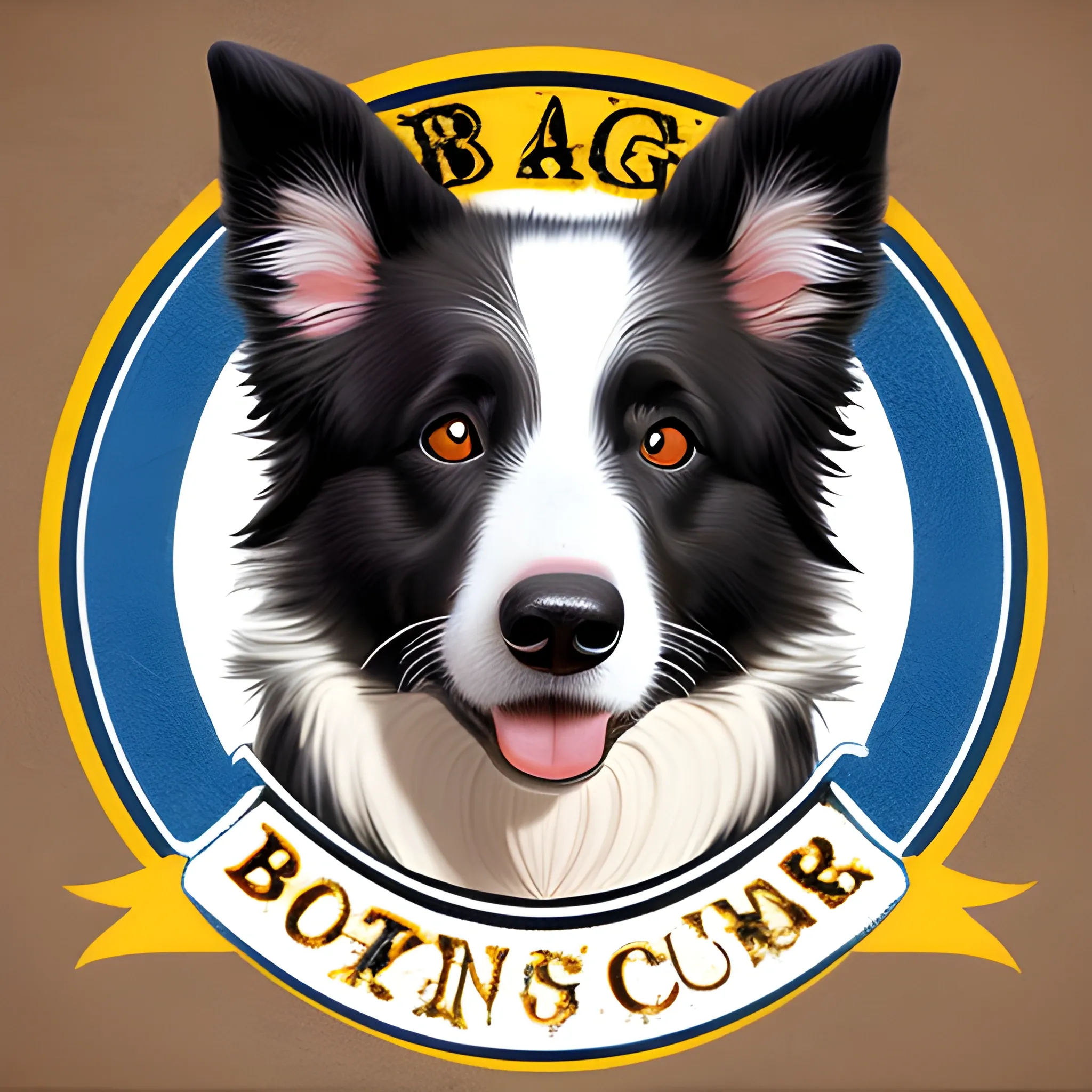 
BORDER COLLIE DOG LOGO AND A CAMERA