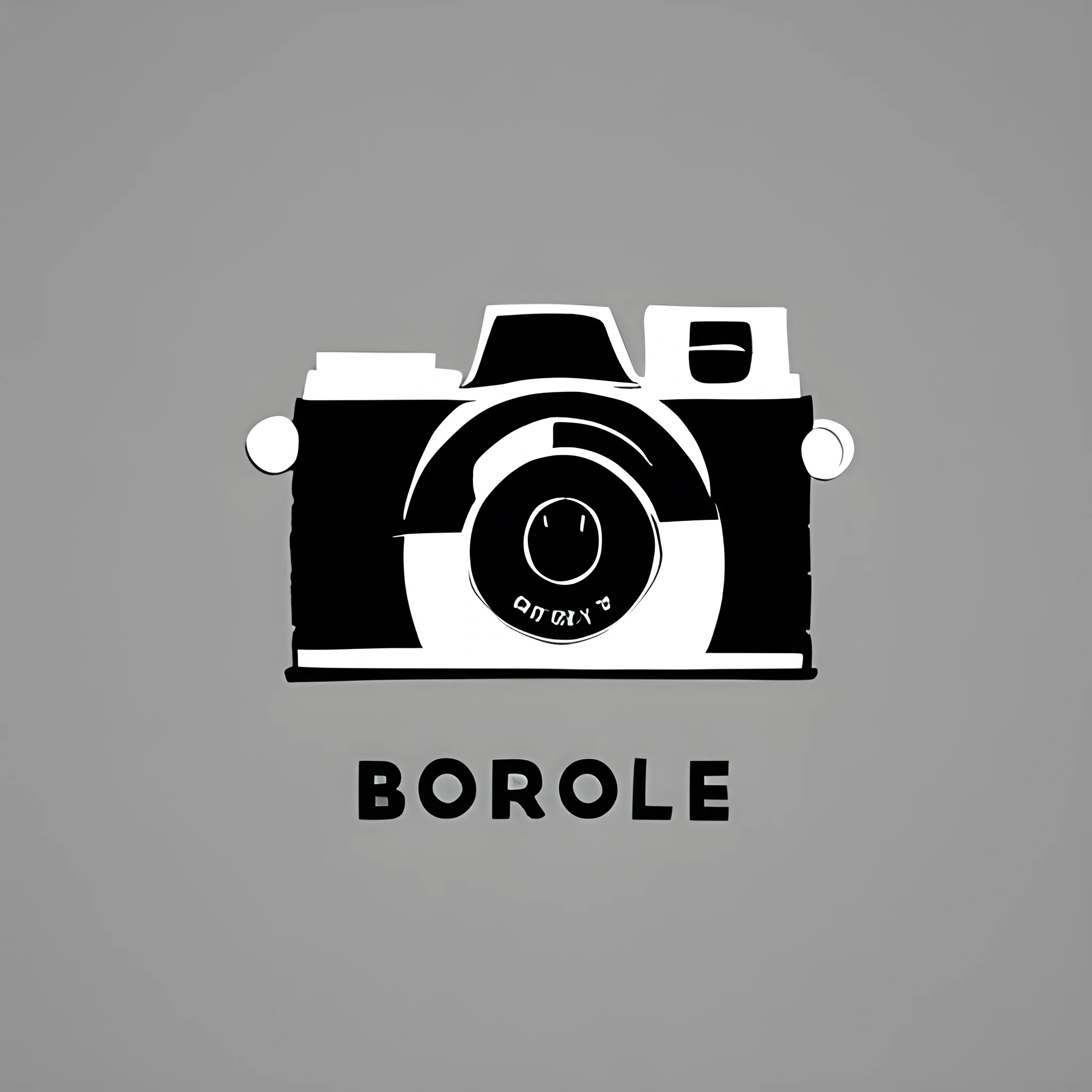 
BORDER COLLIE DOG LOGO AND A MINIMALIST CAMERA