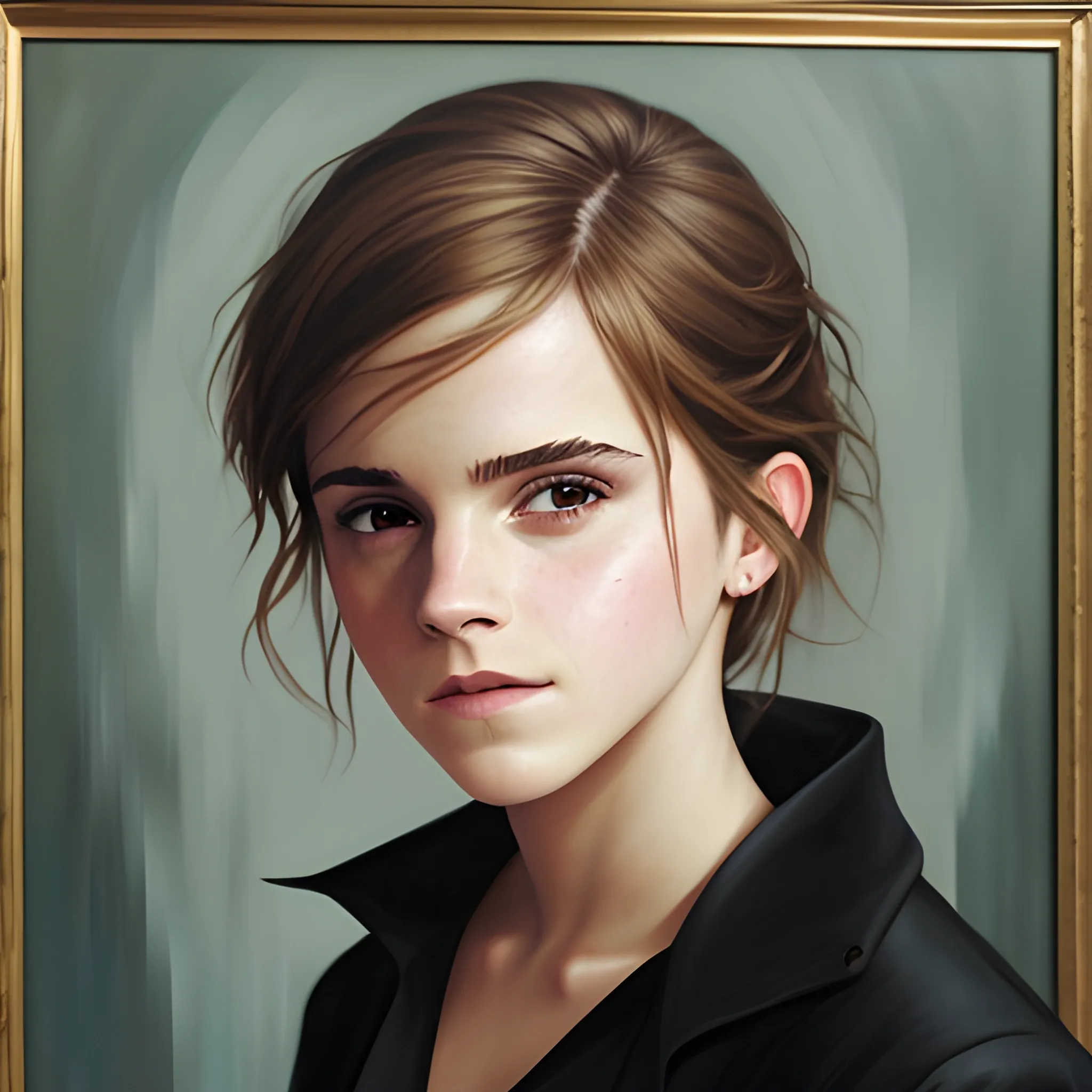 Emma Watson as seen by men, Oil Painting