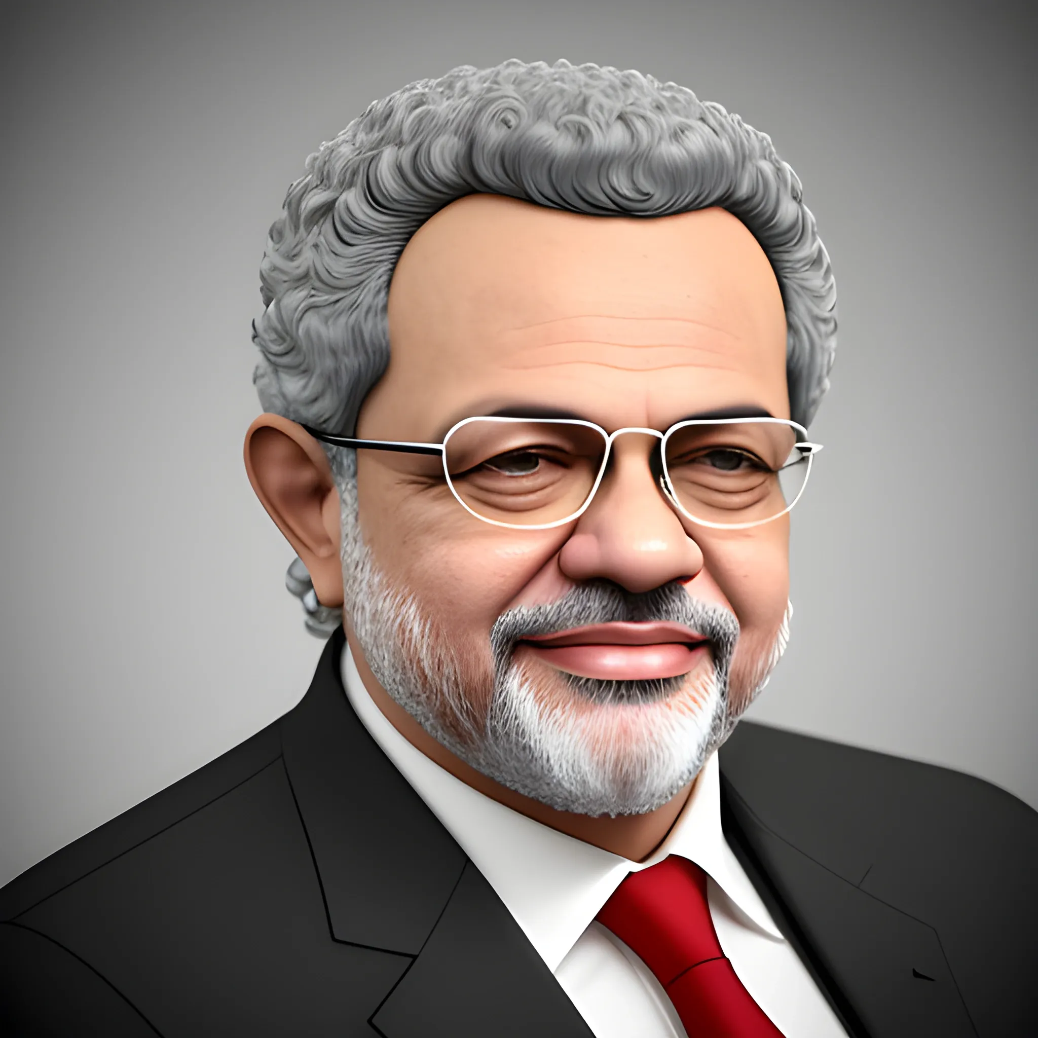 Create a Disney-style 3d luiz inácio lula da silva presidente do Brasil 