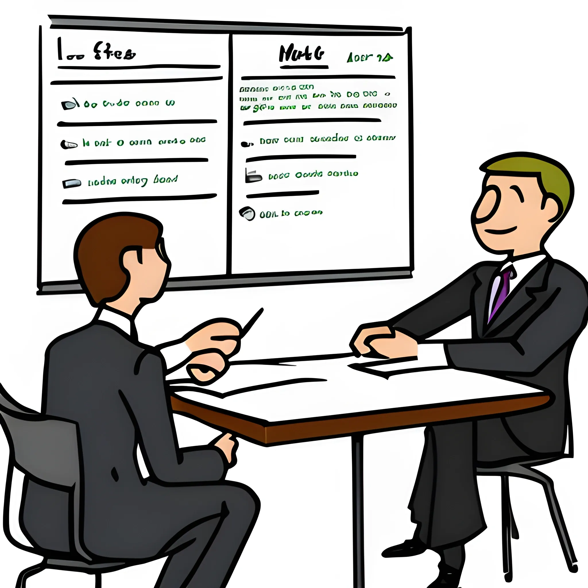 make notes in a meeting, clip art