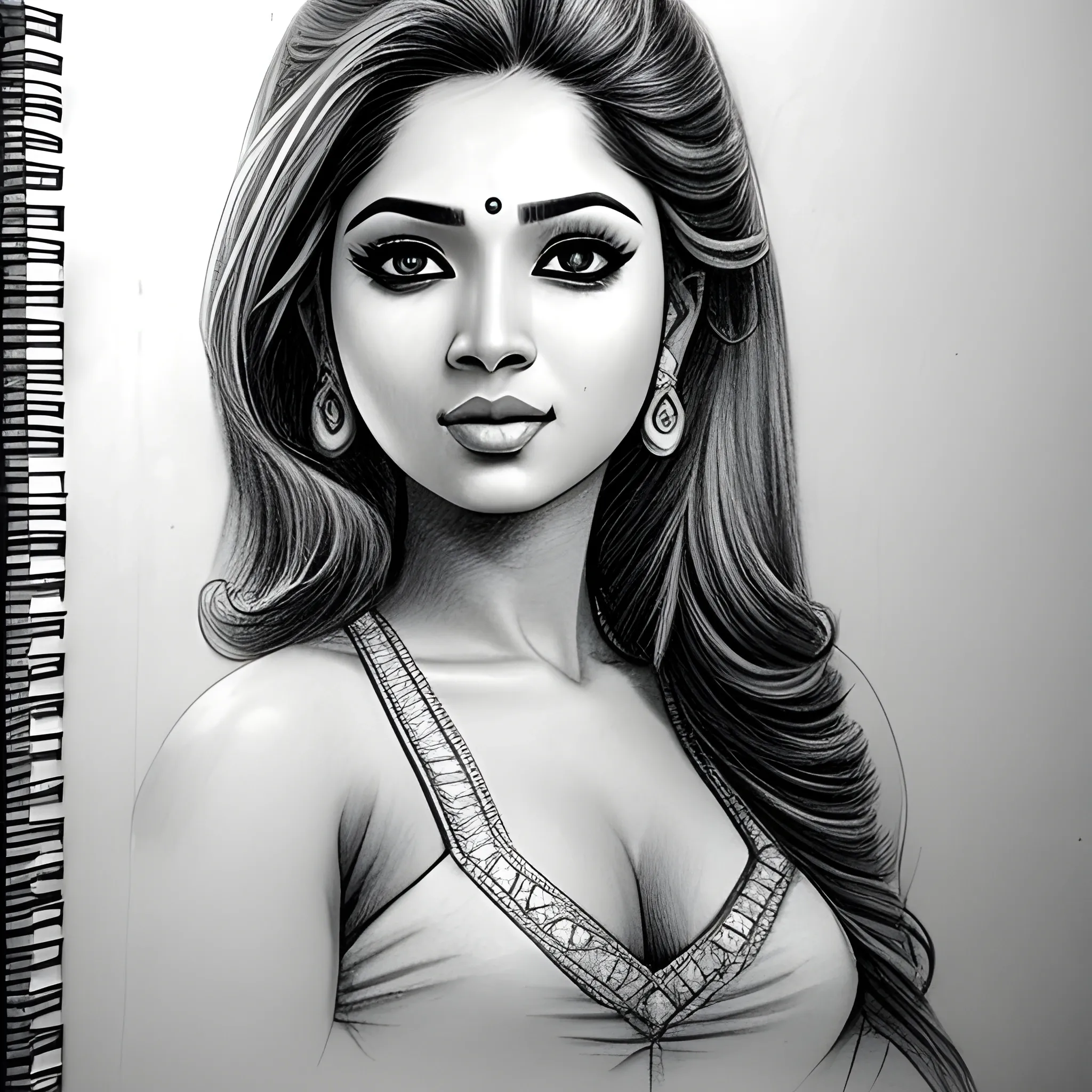 , Pencil Sketch a hot tamil woman, Pencil Sketch, Pencil Sketch, Pencil Sketch, Pencil Sketch