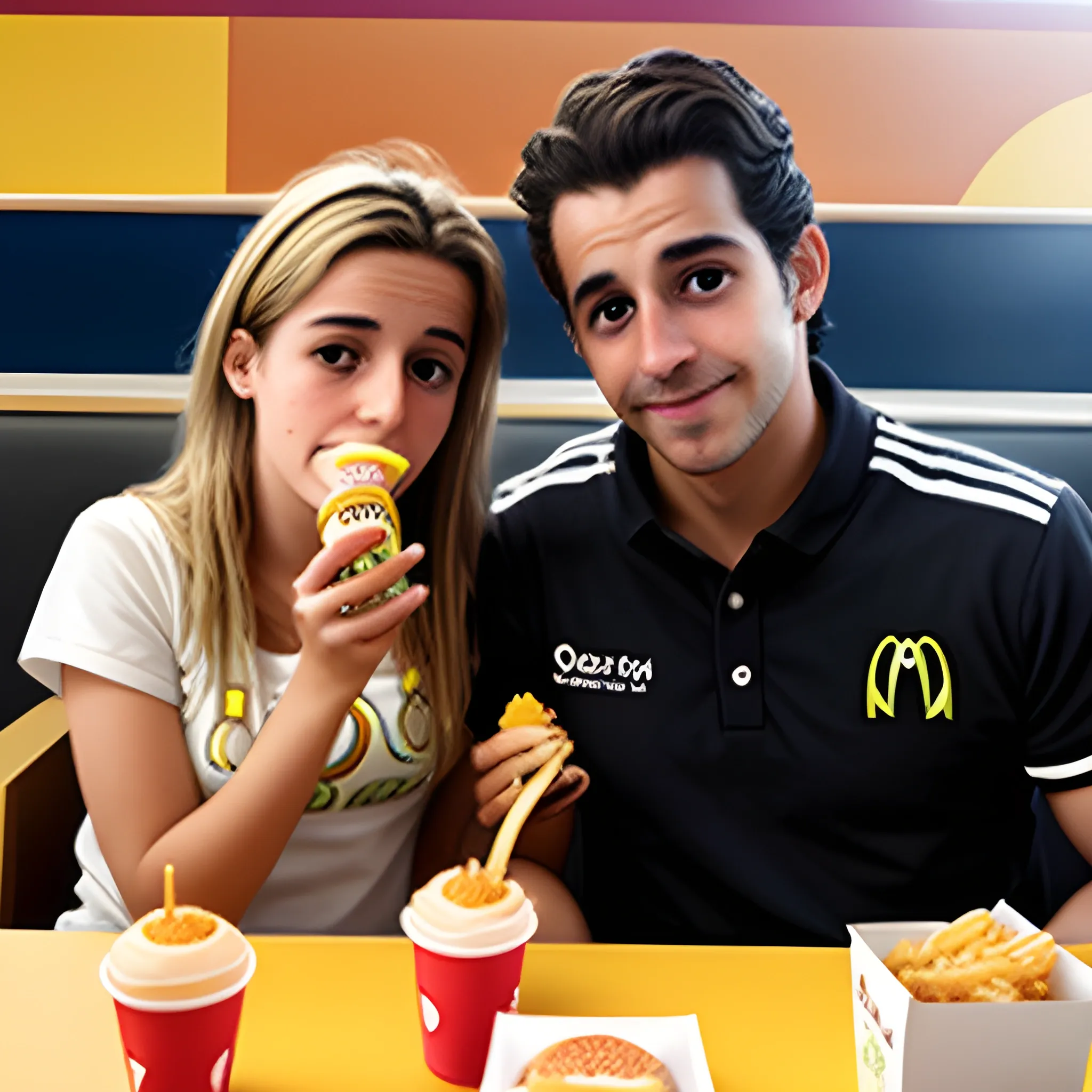 Charlotte y Luciano Comiendo en Macdonalds