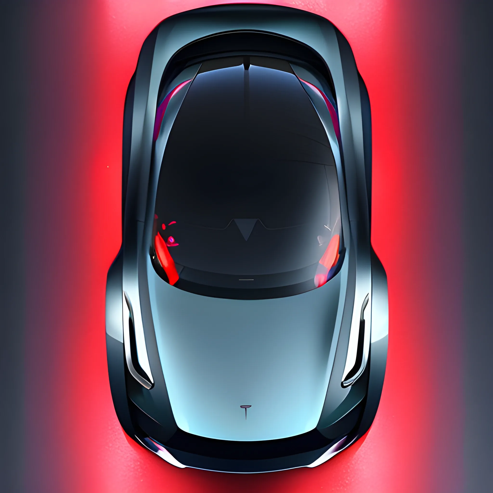 tesla concept car, sedan, car design, photography, automotive design, downtown, top view, 4k, concept, future, colorful, dramatic lighting, hyper detailed, hyper realistic detailed