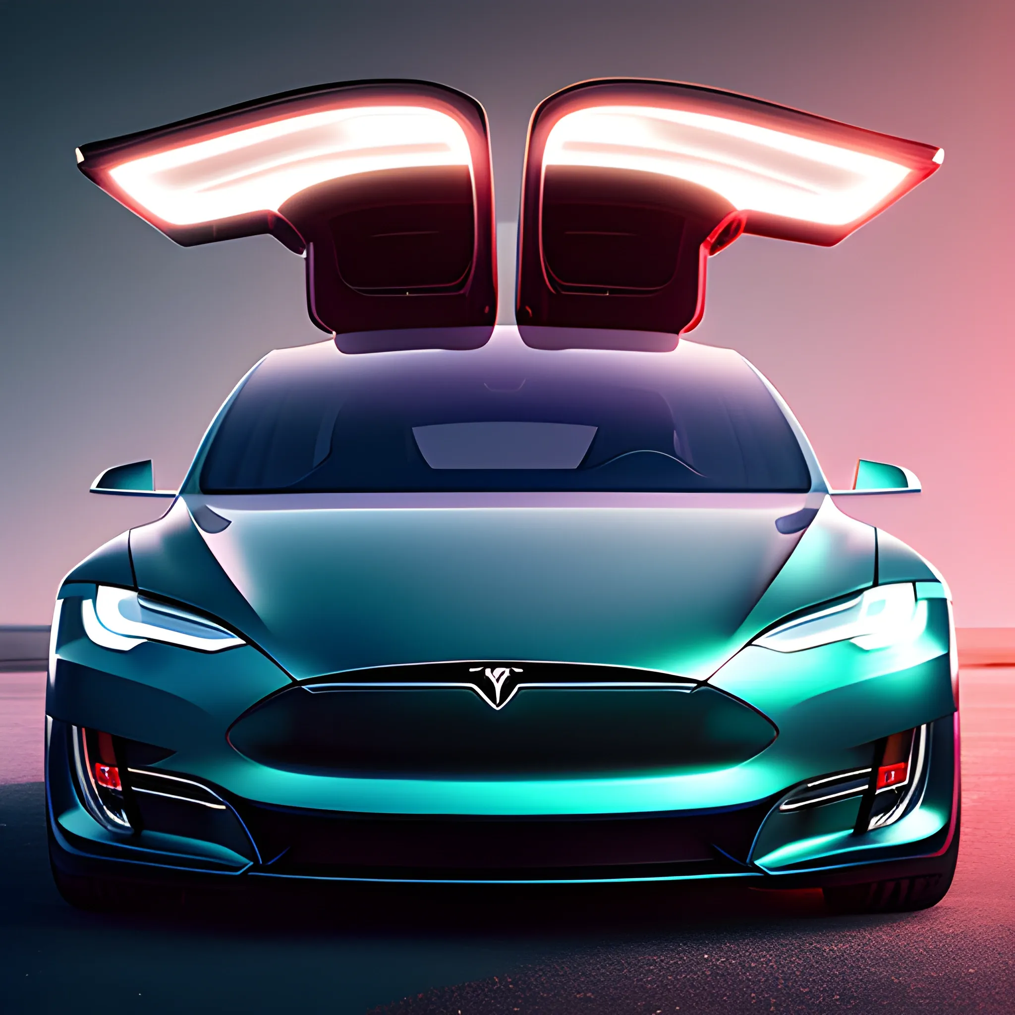 tesla concept car, sedan, car design, photography, automotive design, downtown, 4k, concept, future, colorful, dramatic lighting, hyper detailed, hyper realistic detailed