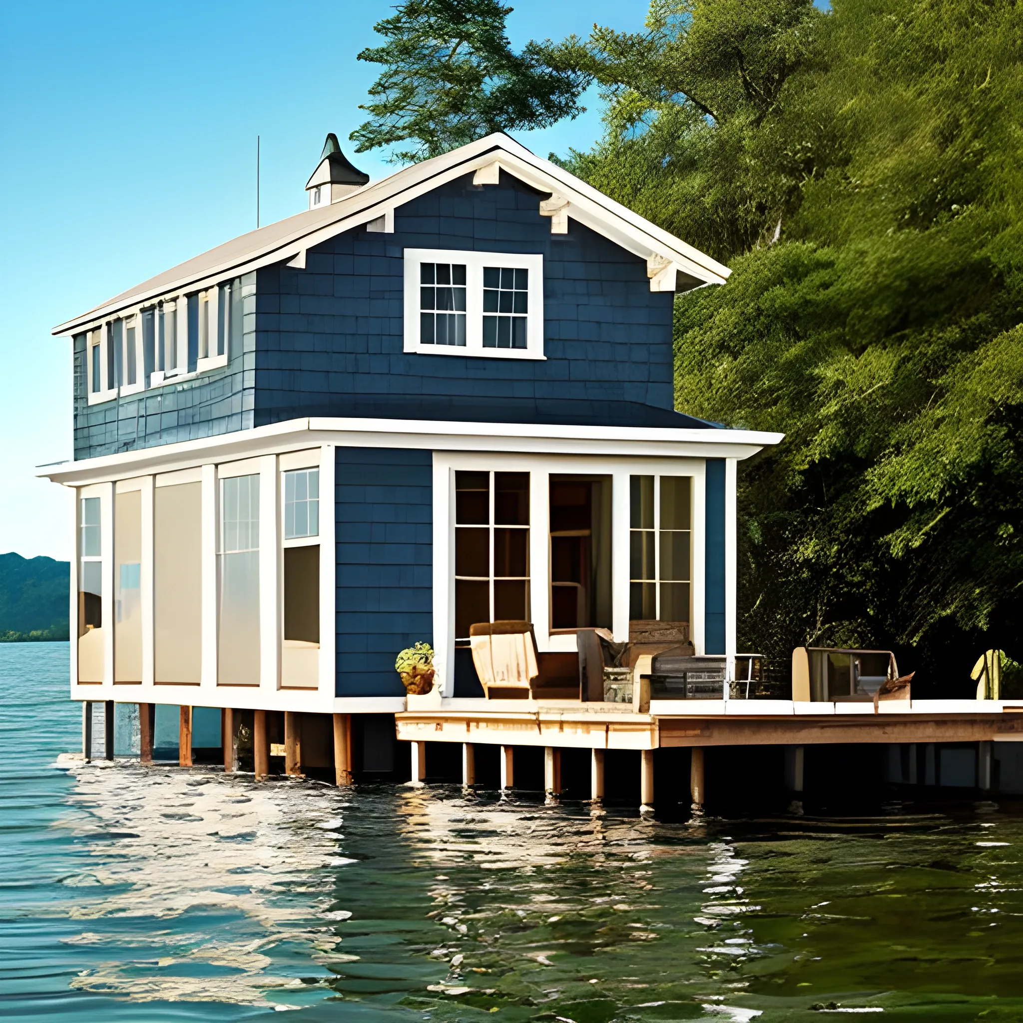 house on water.