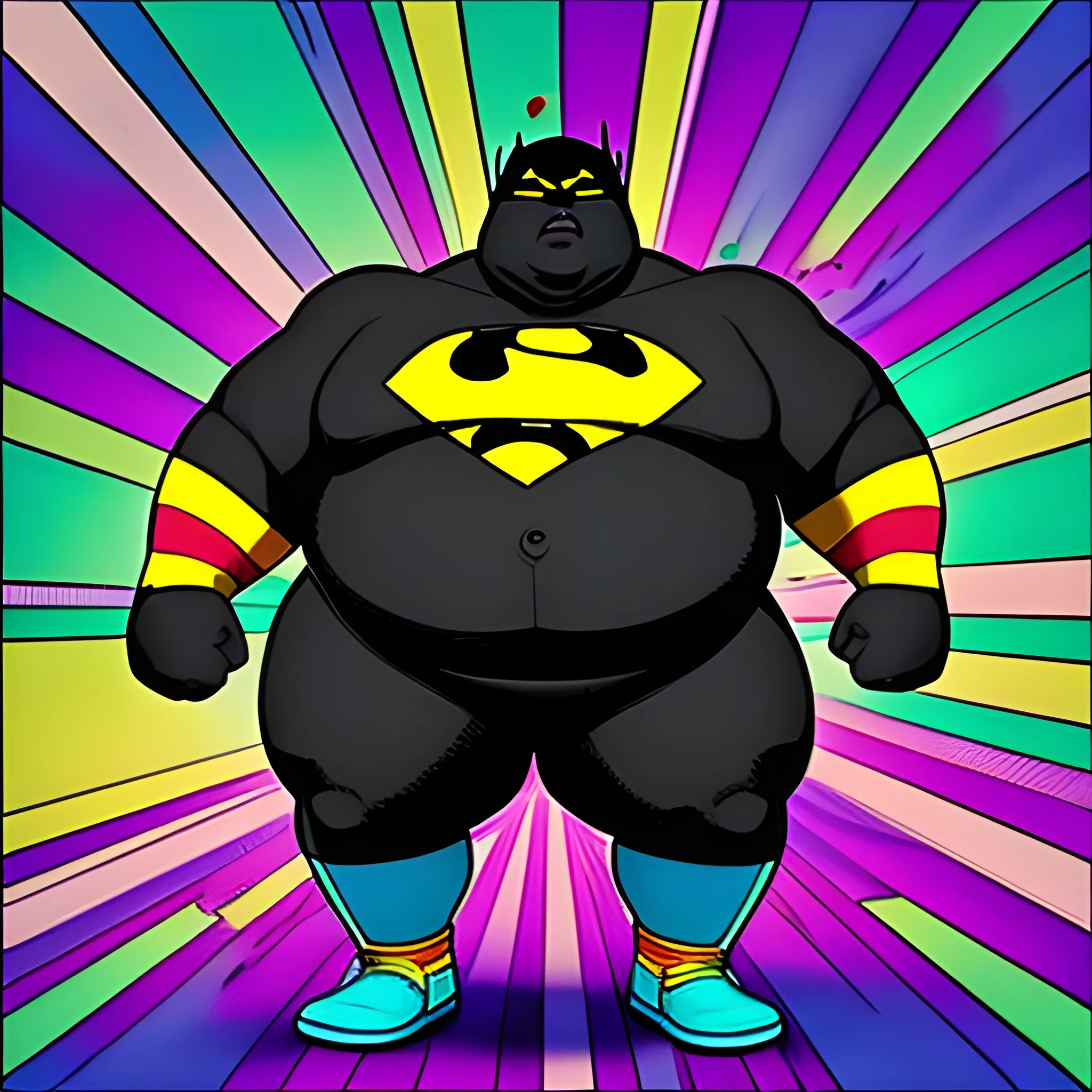 Fat black superhero, Trippy