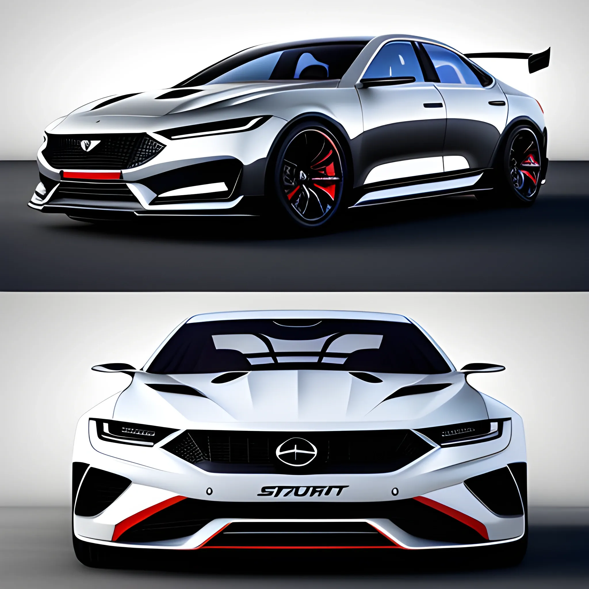 realistic sport car sedan concept
