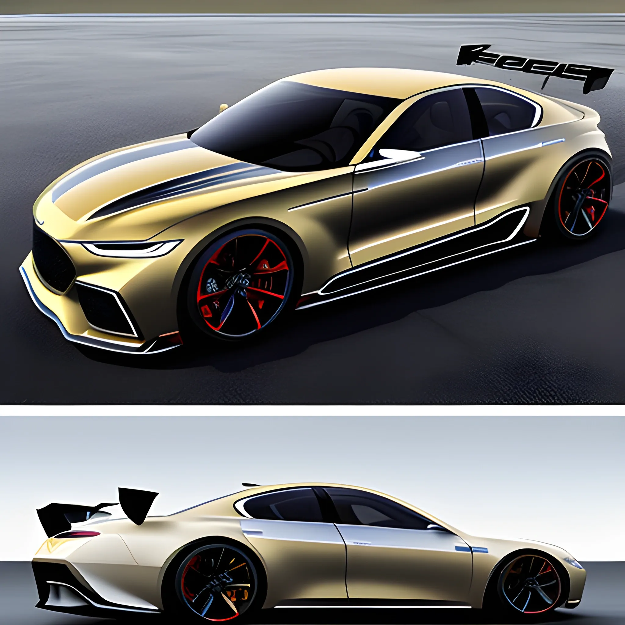 realistic sport car sedan concept
