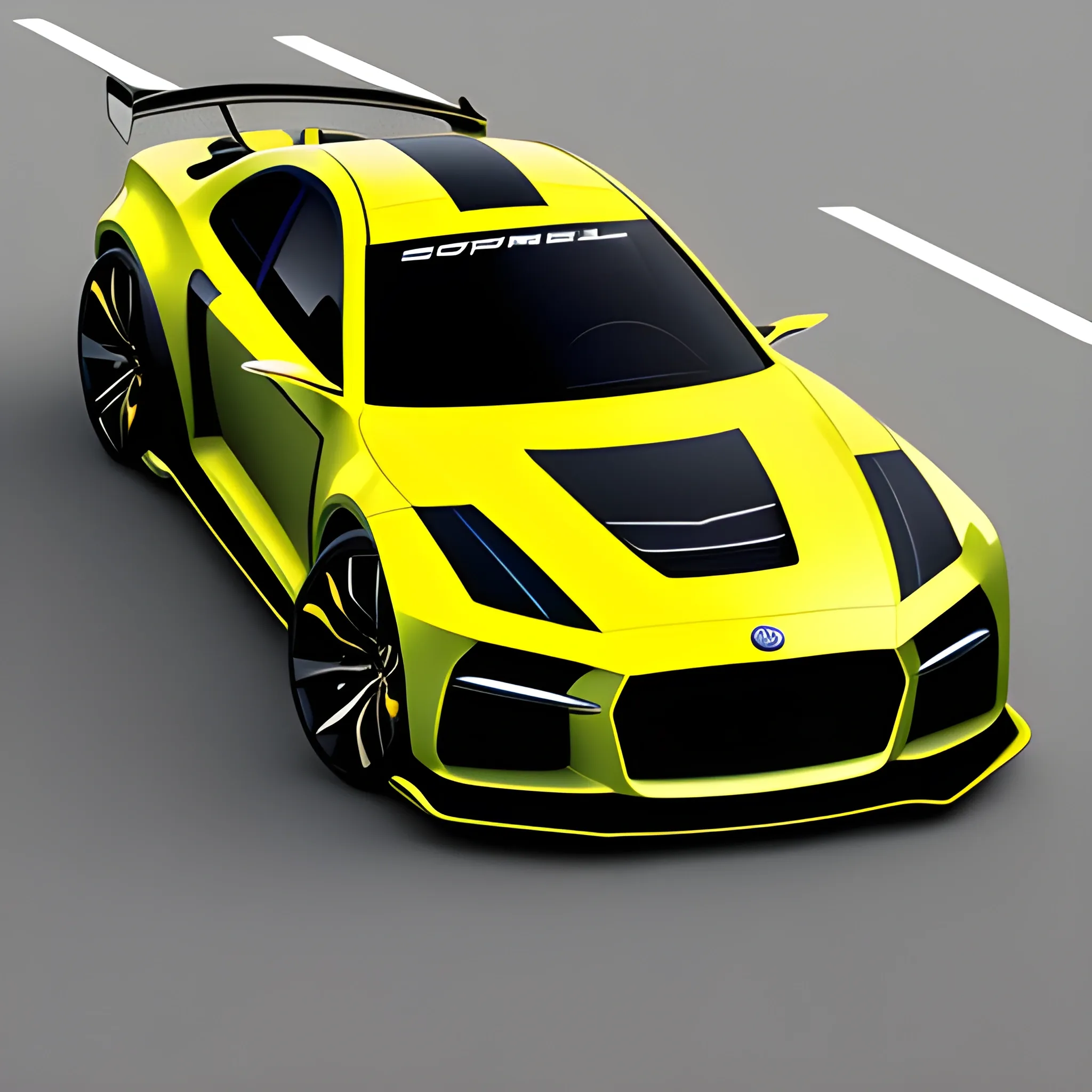 realistic sport car sedan concept
