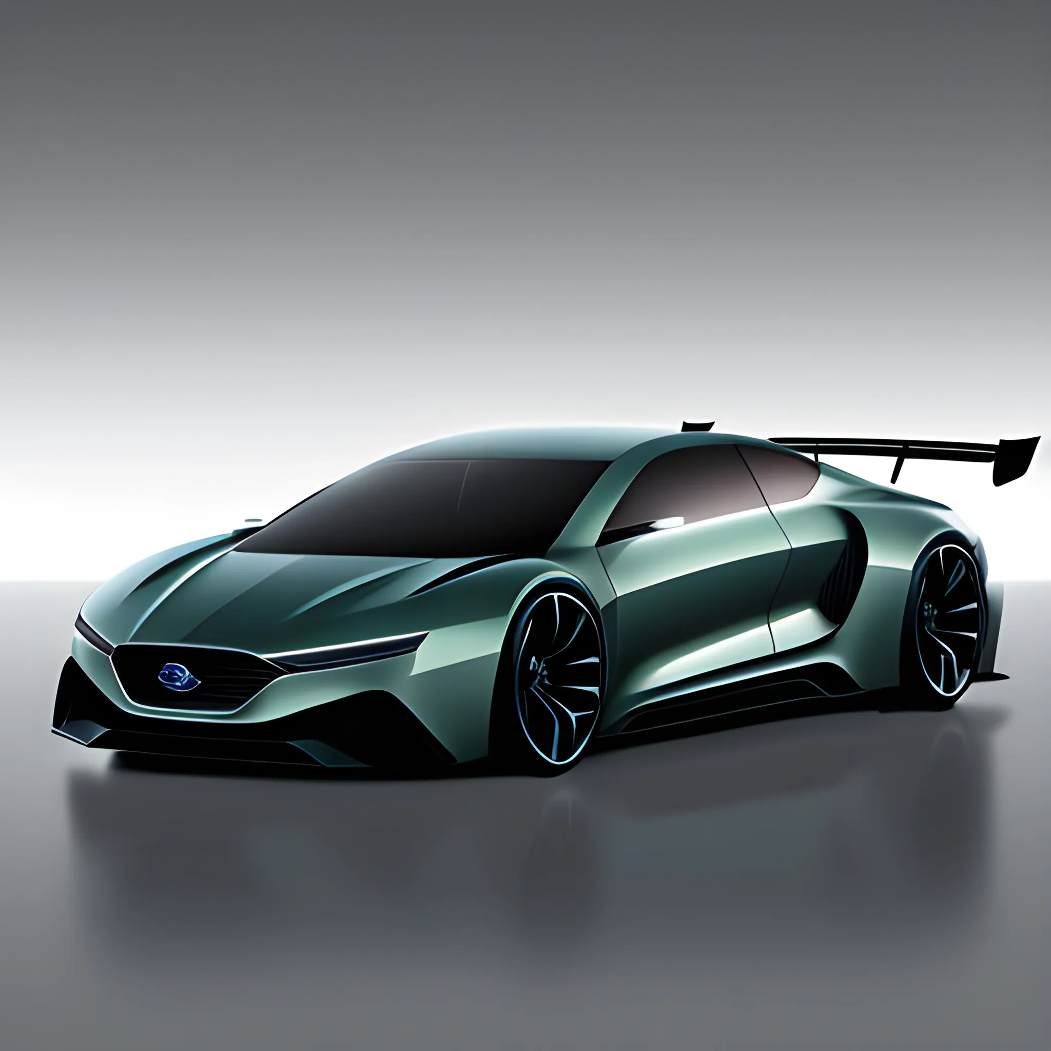 realistic sport car sedan concept
