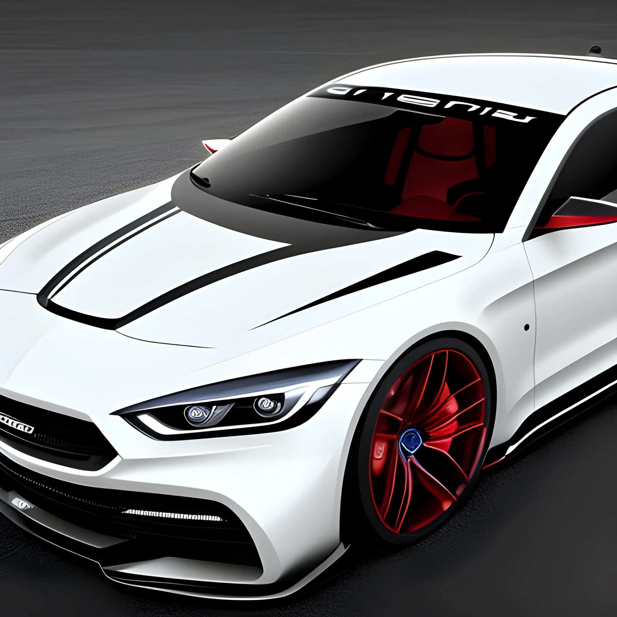 realistic sport car sedan concept
