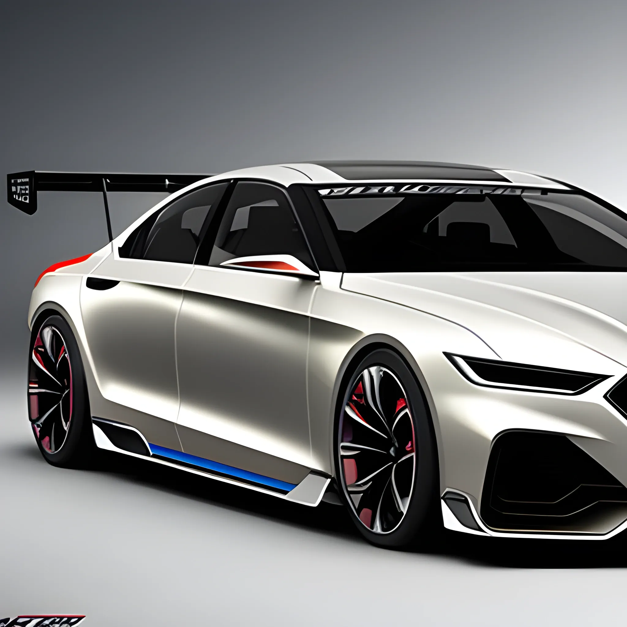 realistic sport car sedan concept
