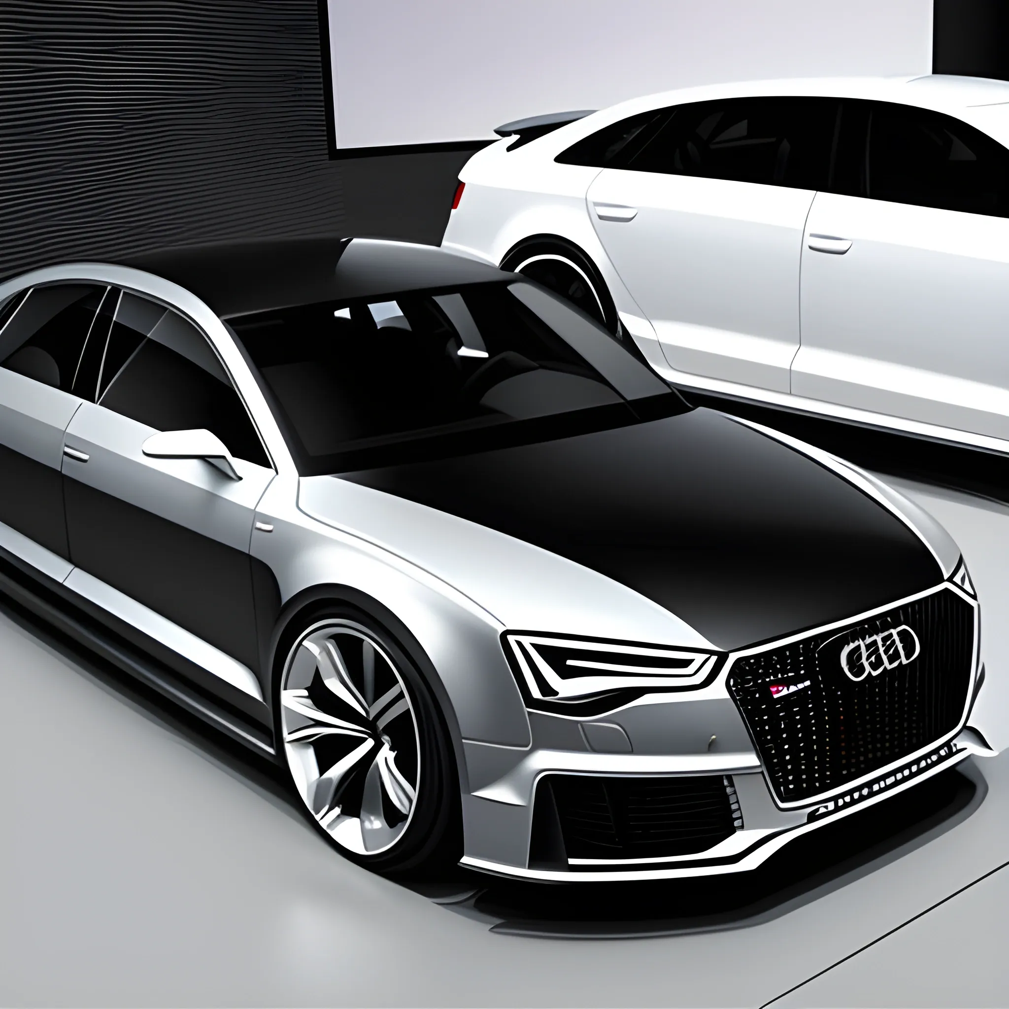 realistic sport car sedan audi concept
