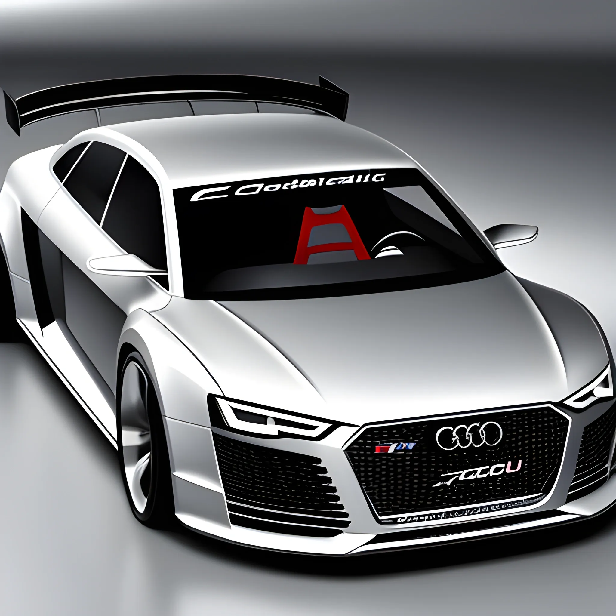 realistic sport car sedan audi concept
