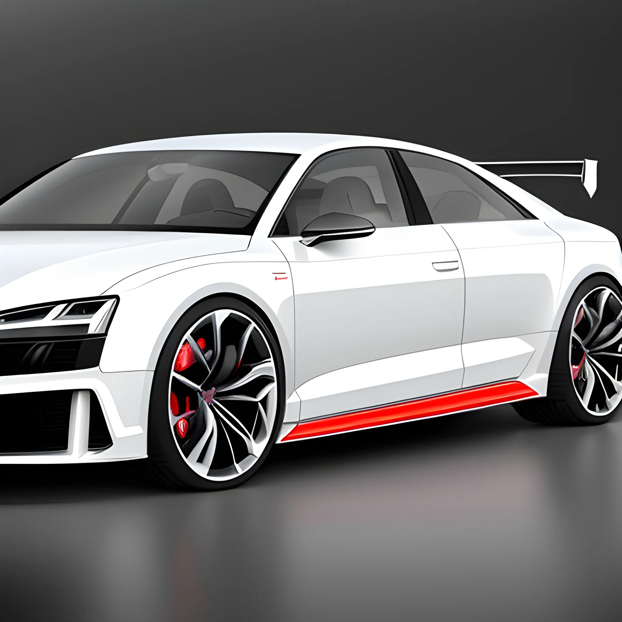 realistic sport car sedan audi concept
